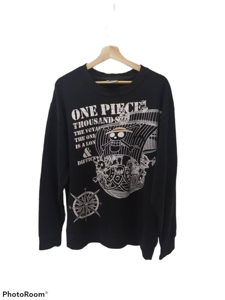 Japanese Brand × One Piece Vintage One Piece Sweatshirt Printed Rare Size US XXL / EU 58 / 5 - 1 Thumbnail