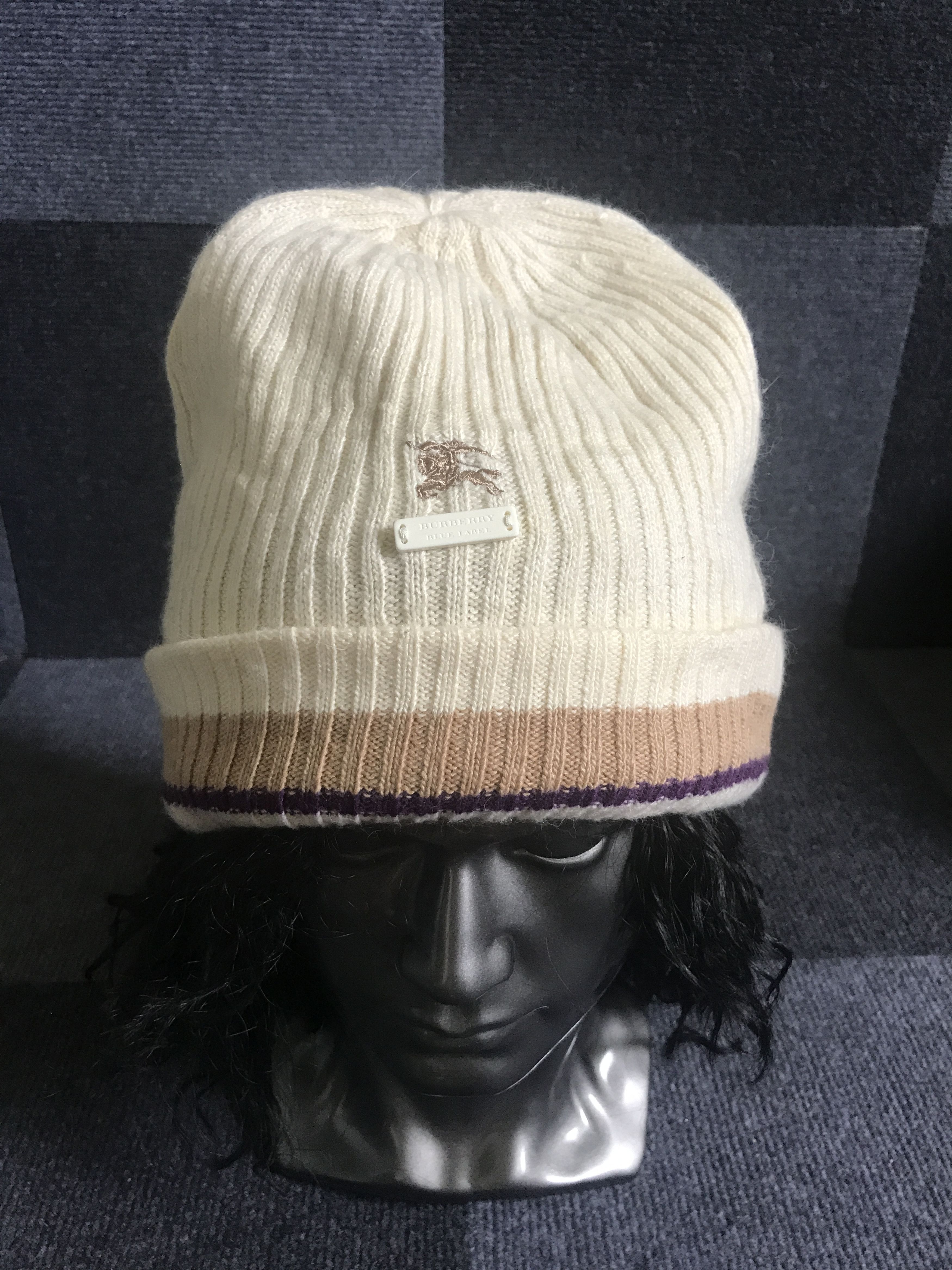 ハット BURBERRY Electric Blue Cashmere Beanie Hat Burberry Cashmere Beanie Hat In Blue | ModeSens