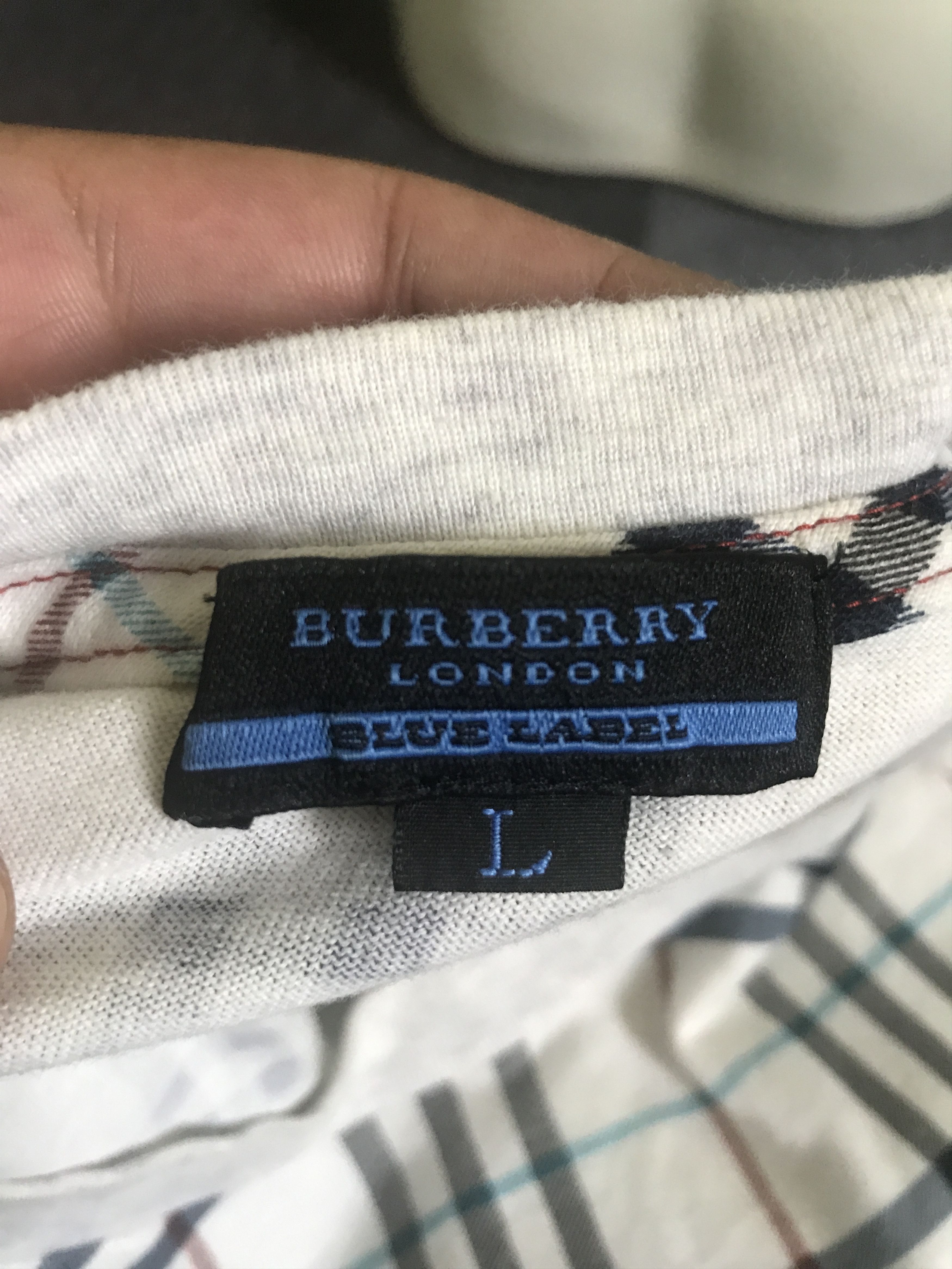 Burberry RN6 BURBERRY BLUE LABEL Raglan Novacheck Shirt Size L / US 10 / IT 46 - 7 Thumbnail