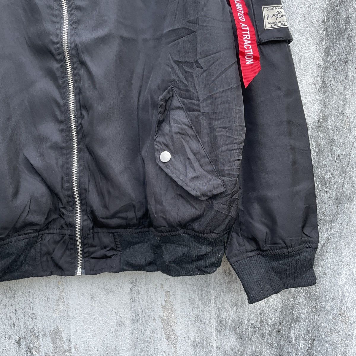 Japanese Brand Vintage Private Pause Bomber Jacket Size US XL / EU 56 / 4 - 2 Thumbnail