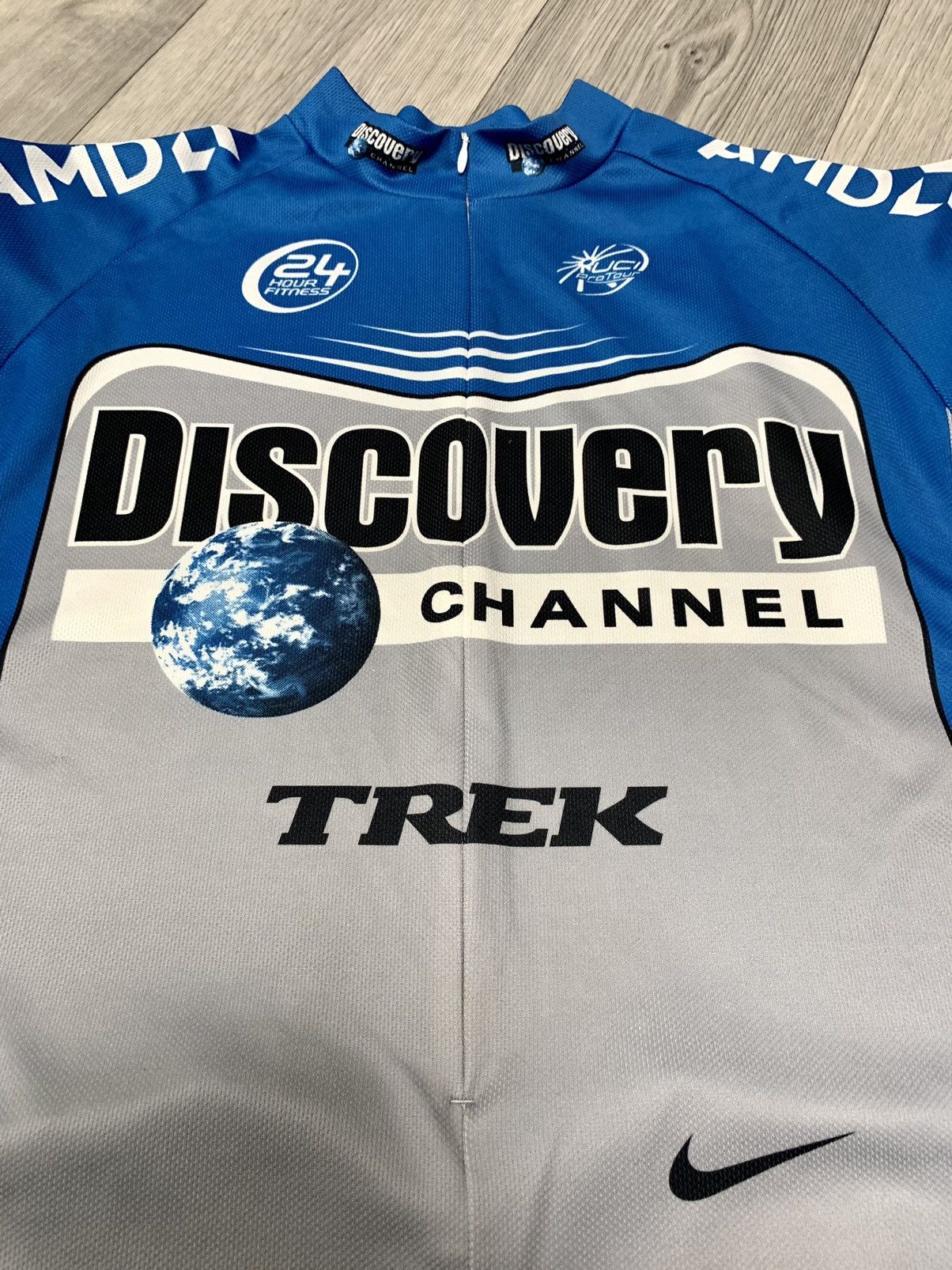 Bicycle × Nike × Vintage Vintage Nike bicycle blue jersey about Discovery Size US M / EU 48-50 / 2 - 2 Thumbnail