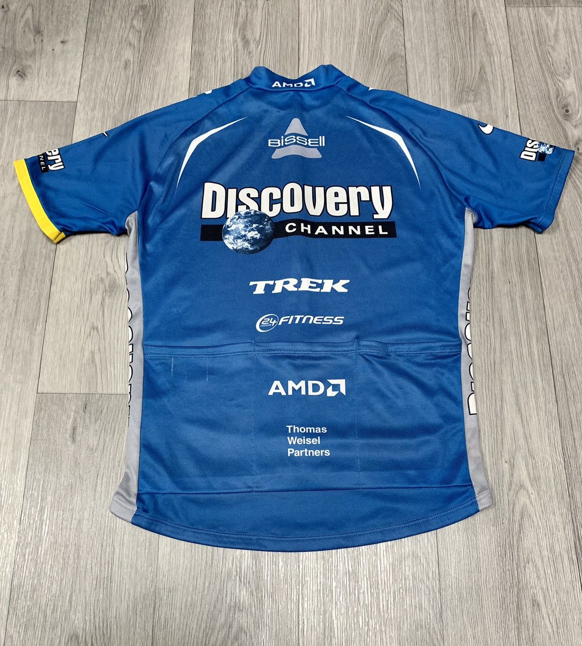 Bicycle × Nike × Vintage Vintage Nike bicycle blue jersey about Discovery Size US M / EU 48-50 / 2 - 6 Thumbnail