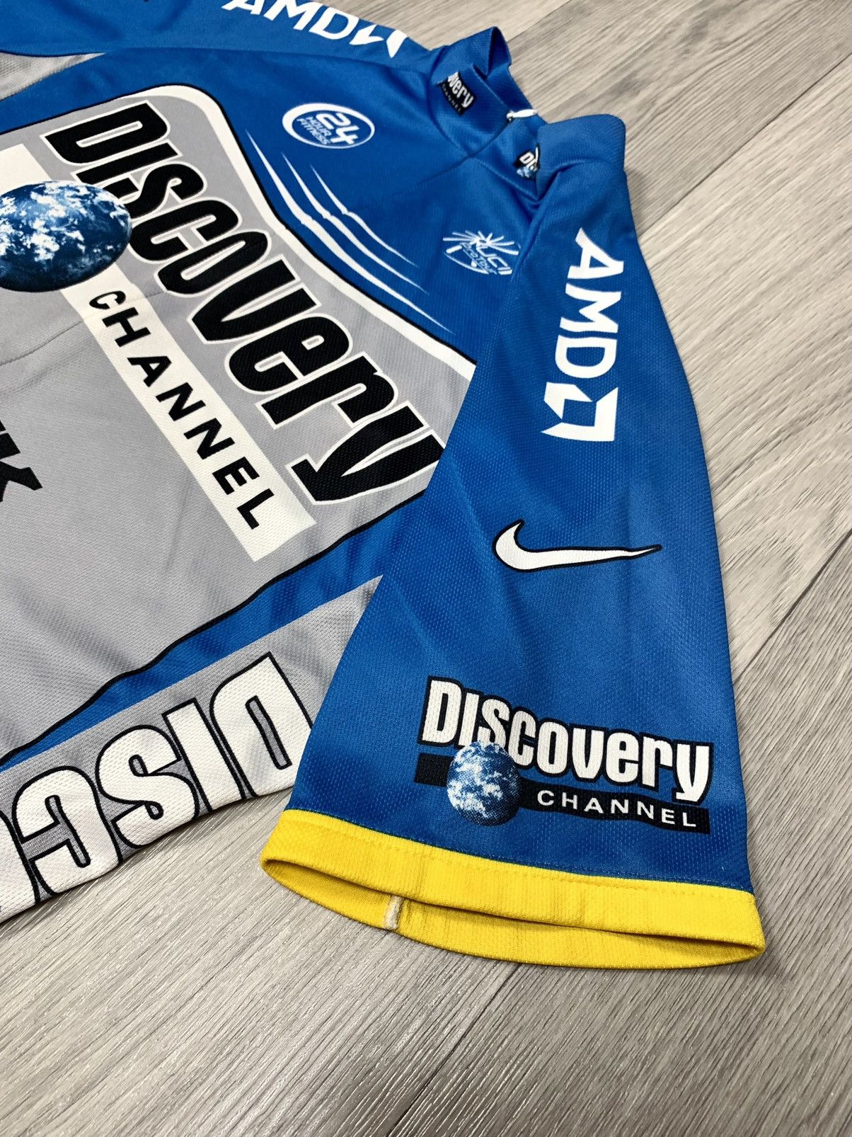 Bicycle × Nike × Vintage Vintage Nike bicycle blue jersey about Discovery Size US M / EU 48-50 / 2 - 3 Thumbnail