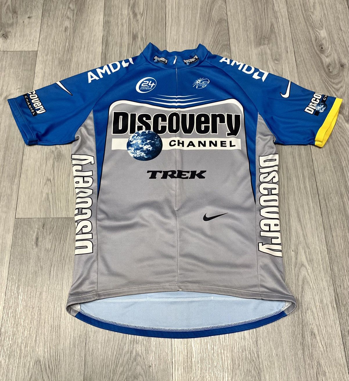 Bicycle × Nike × Vintage Vintage Nike bicycle blue jersey about Discovery Size US M / EU 48-50 / 2 - 1 Thumbnail