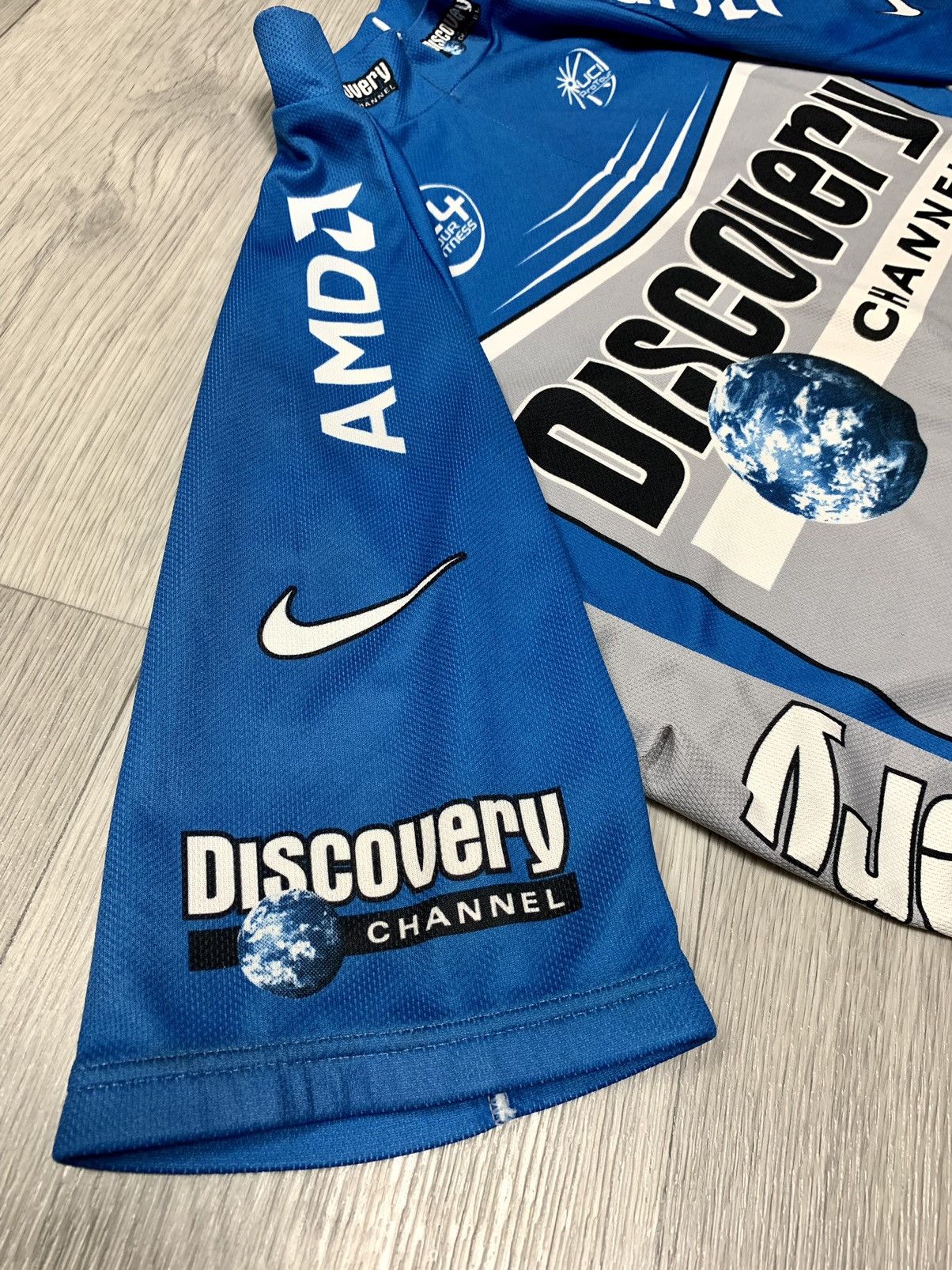 Bicycle × Nike × Vintage Vintage Nike bicycle blue jersey about Discovery Size US M / EU 48-50 / 2 - 4 Thumbnail