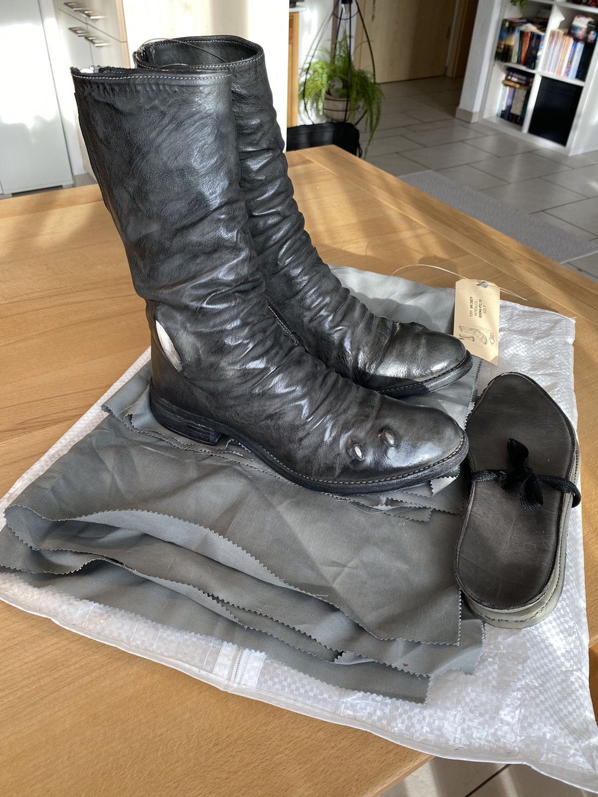 Carol Christian Poell *BRAND NEW* TITANIUM PROSTHETIC TORNADO ZIP BOOTS ...