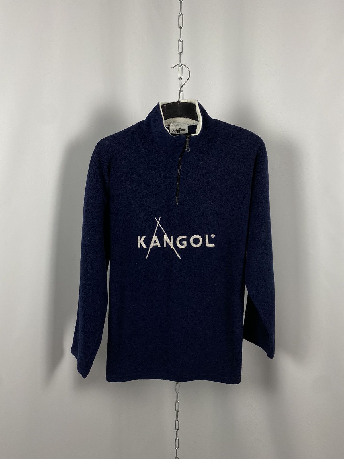Vintage Kangol fleece vintage zip 1/3 streetwear size L Size US L / EU 52-54 / 3 - 1 Thumbnail