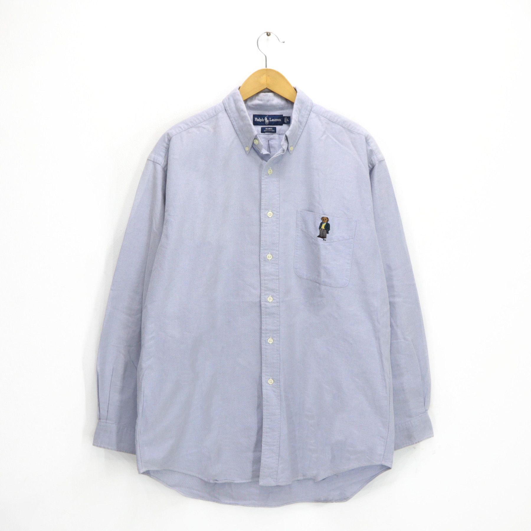 Polo Ralph Lauren Shirt Oxford Button Down Long Sleeve Polo Bear Mini logo Size US L / EU 52-54 / 3 - 3 Thumbnail