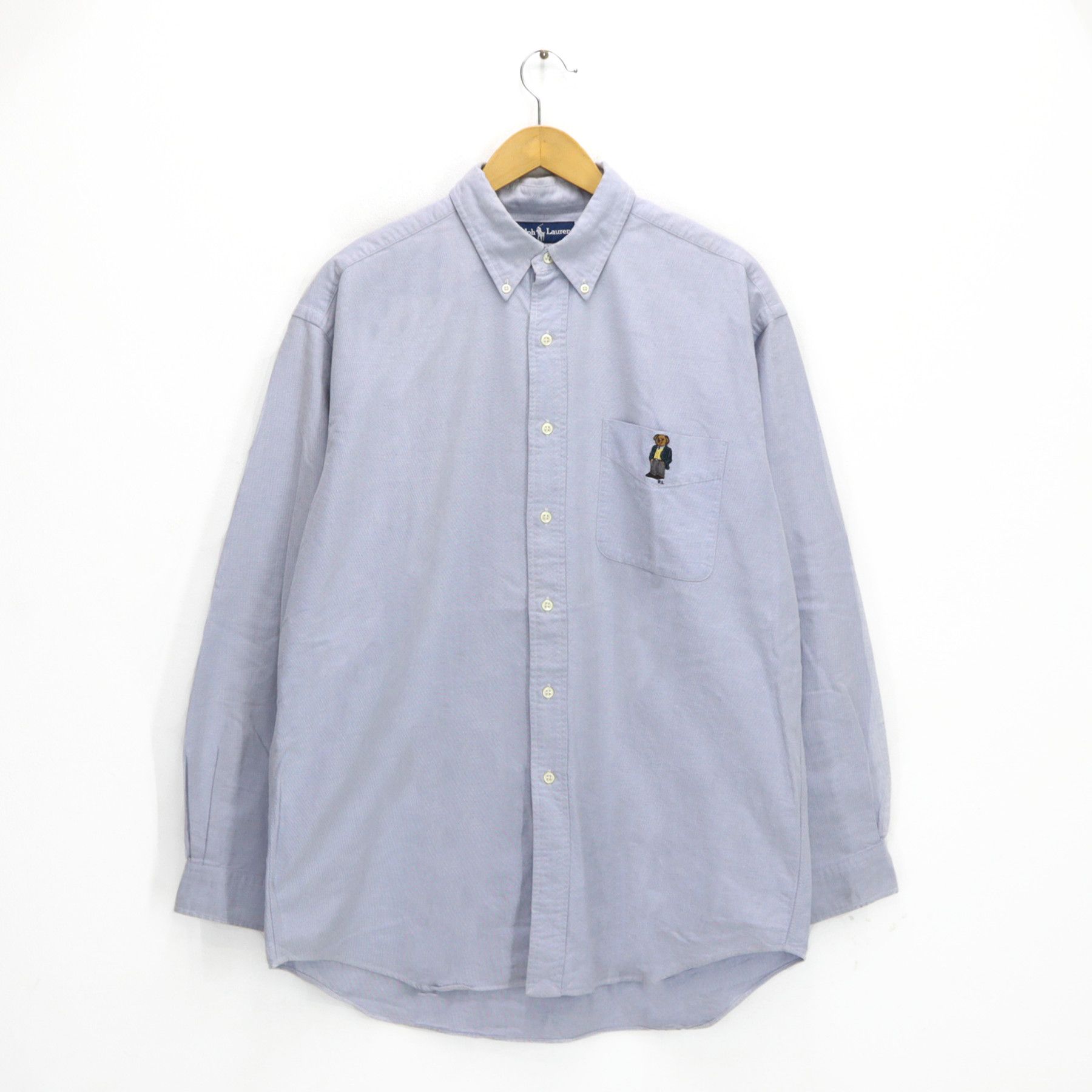 Polo Ralph Lauren Shirt Oxford Button Down Long Sleeve Polo Bear Mini logo Size US L / EU 52-54 / 3 - 1 Thumbnail