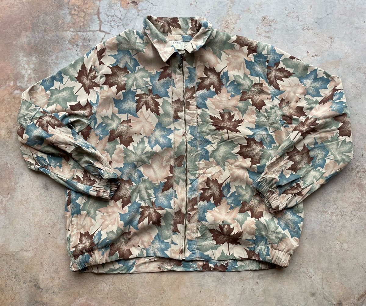 Vintage VINTAGE TEDDI CAMO LEAVES ZIPPER JACKET Size US XL / EU 56 / 4 - 1 Thumbnail