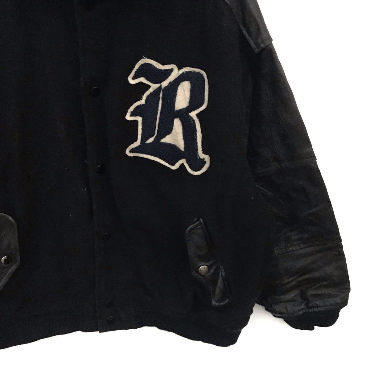 Vintage Vintage Varsity Wool Leather Jacket Size US S / EU 44-46 / 1 - 4 Thumbnail