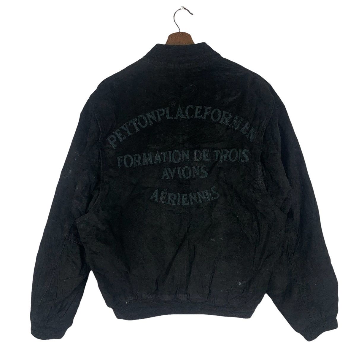 Genuine Leather Vintage 90s PPFM Spellout Embroidered Leather Jacket Size US L / EU 52-54 / 3 - 6 Thumbnail
