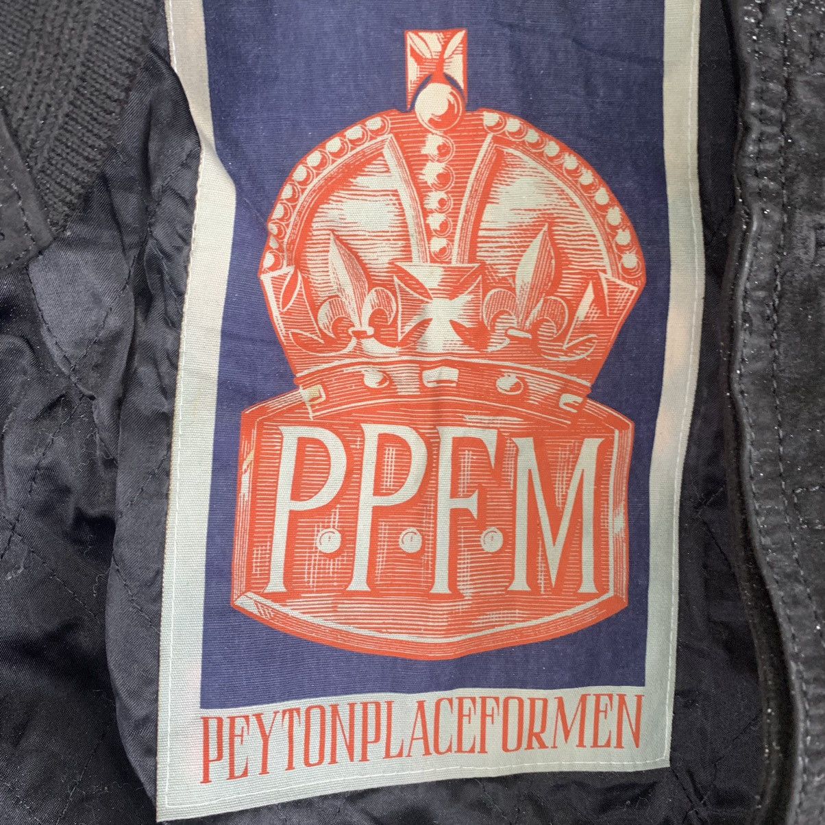 Genuine Leather Vintage 90s PPFM Spellout Embroidered Leather Jacket Size US L / EU 52-54 / 3 - 7 Thumbnail