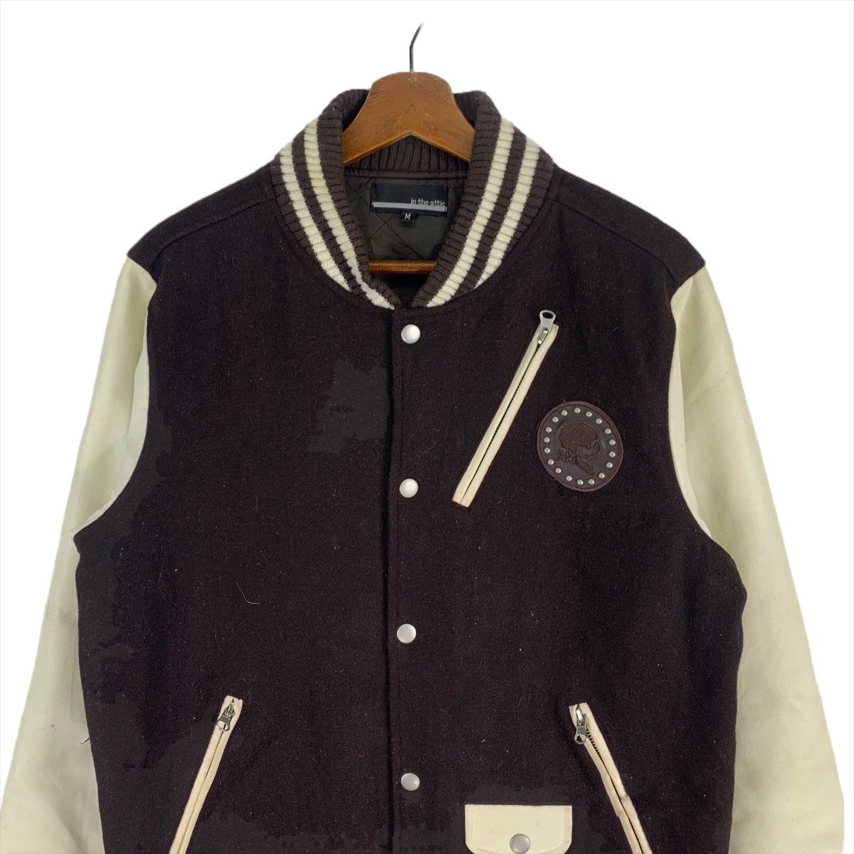 In The Attic In The Attic Varsity Leather Jacket Size US M / EU 48-50 / 2 - 2 Thumbnail