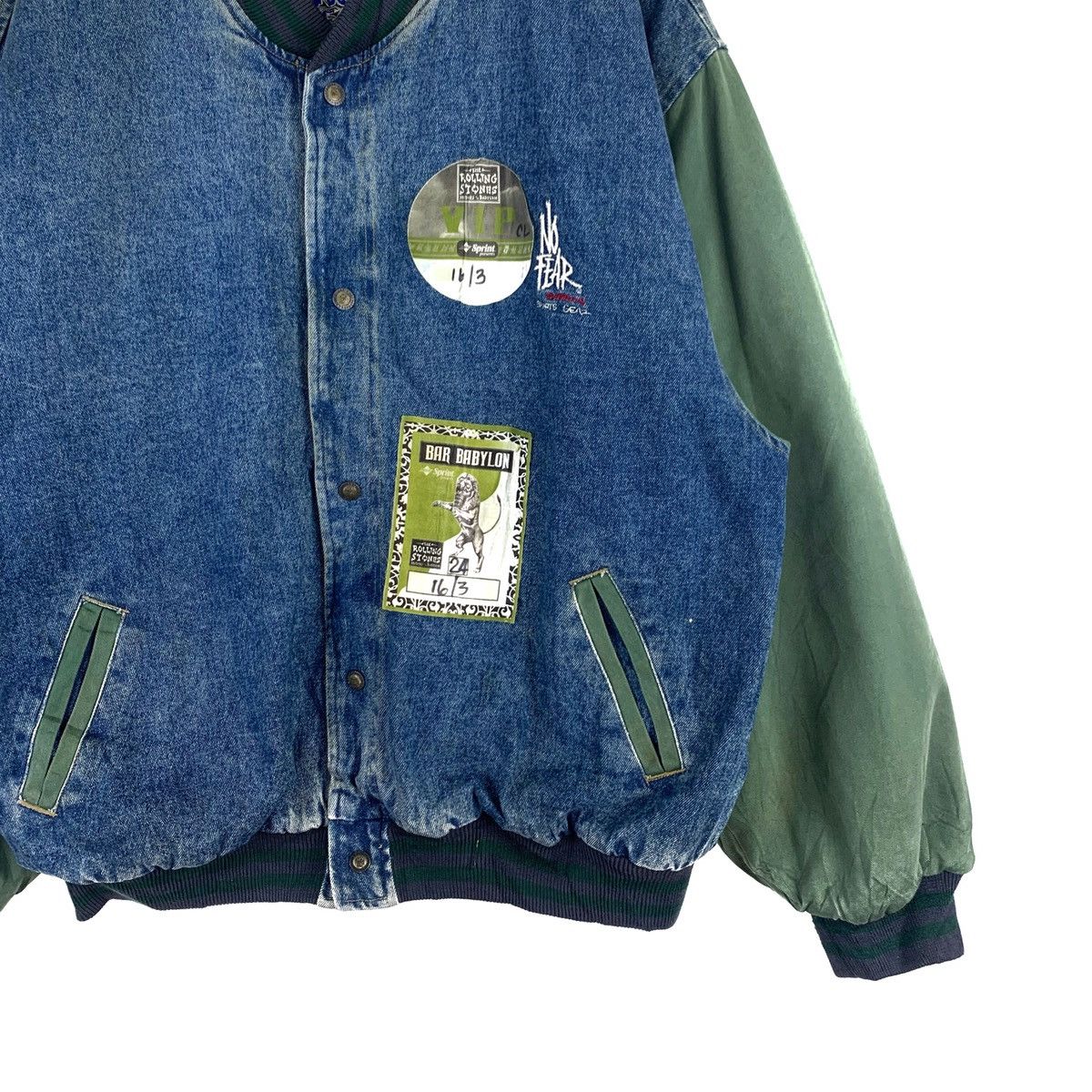 No Fear No Fear Sport Gear Varsity Denim Jacket Size US L / EU 52-54 / 3 - 3 Thumbnail