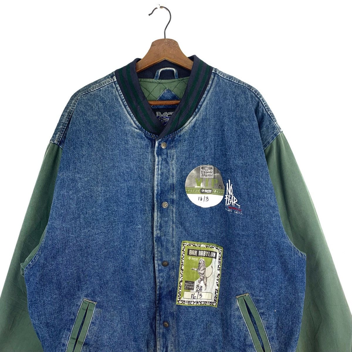No Fear No Fear Sport Gear Varsity Denim Jacket Size US L / EU 52-54 / 3 - 2 Thumbnail