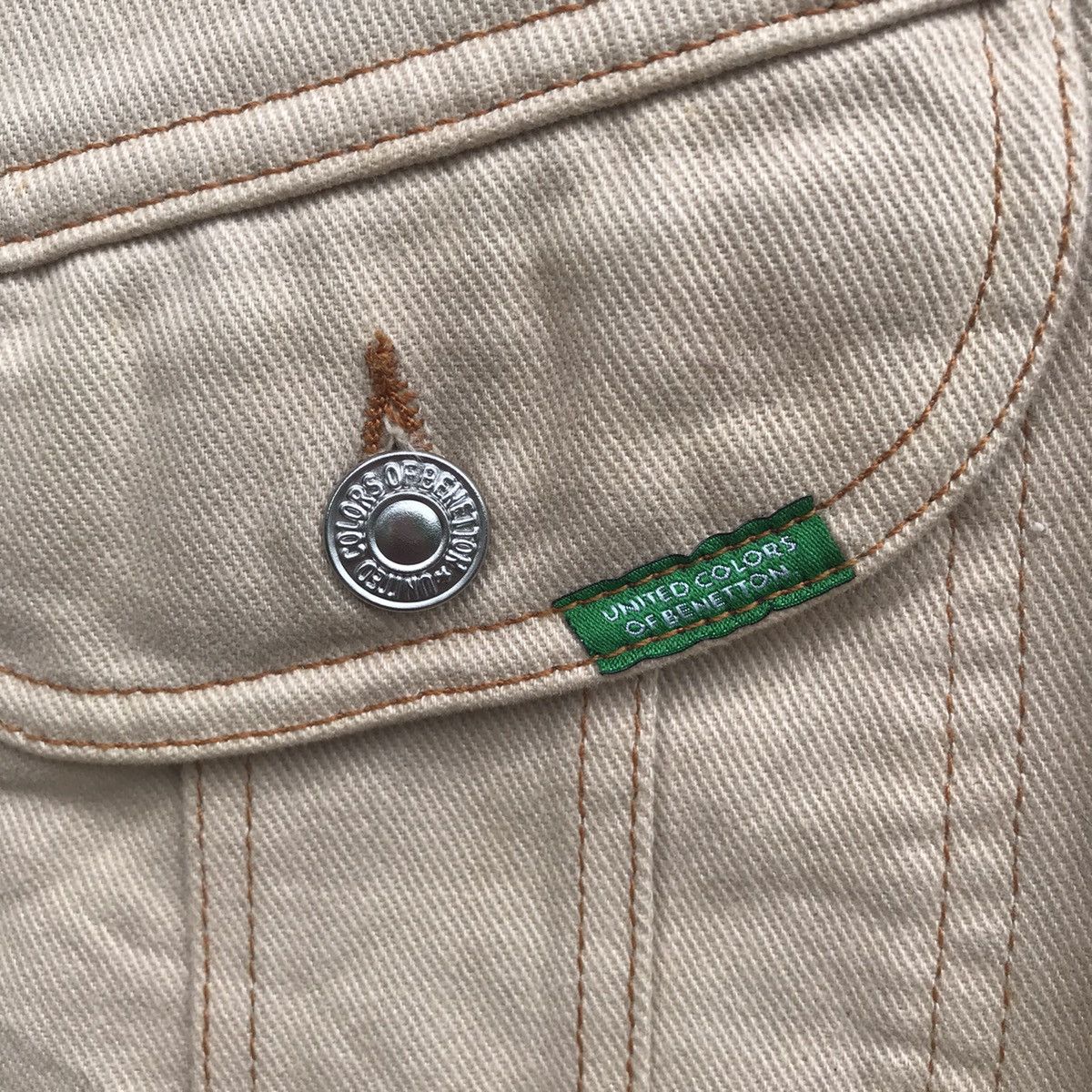 Benetton Vintage Benetton Crop Top Corduroy Denim Jacket Size US M / EU 48-50 / 2 - 6 Thumbnail
