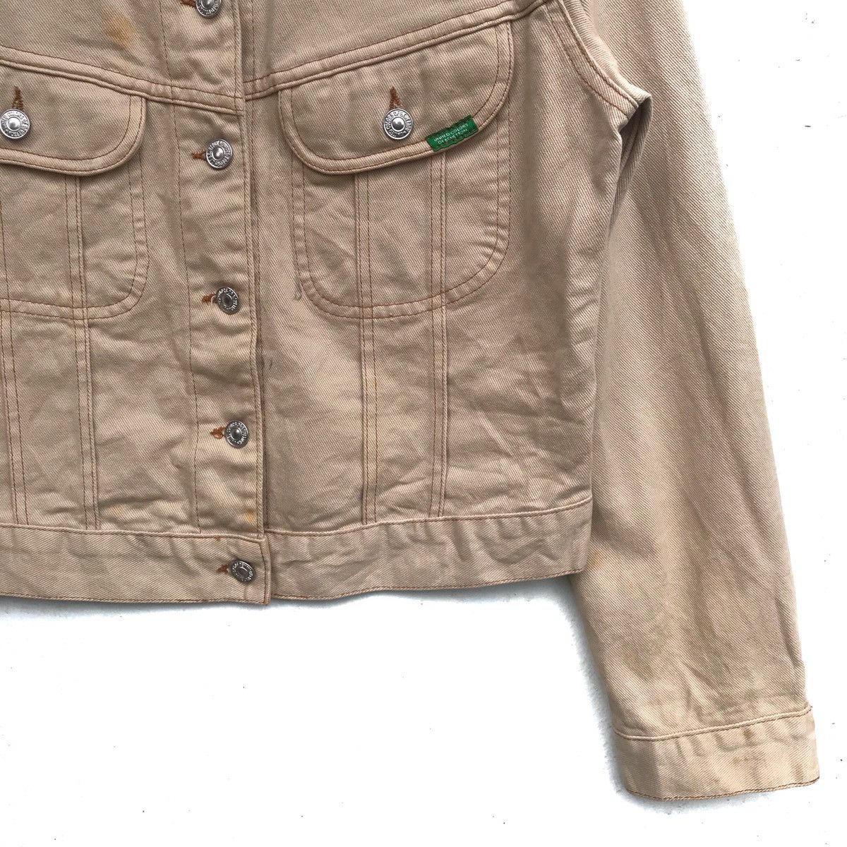 Benetton Vintage Benetton Crop Top Corduroy Denim Jacket Size US M / EU 48-50 / 2 - 5 Thumbnail