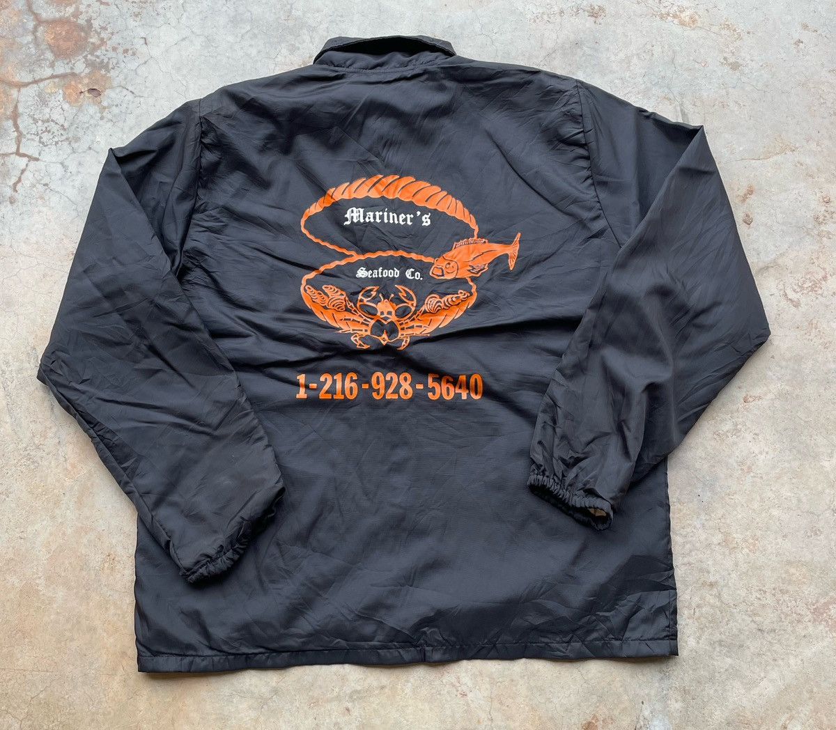 Vintage VINTAGE HOLLOWAY COACH JACKET MARINERS SEAFOOD CO Size US L / EU 52-54 / 3 - 5 Thumbnail
