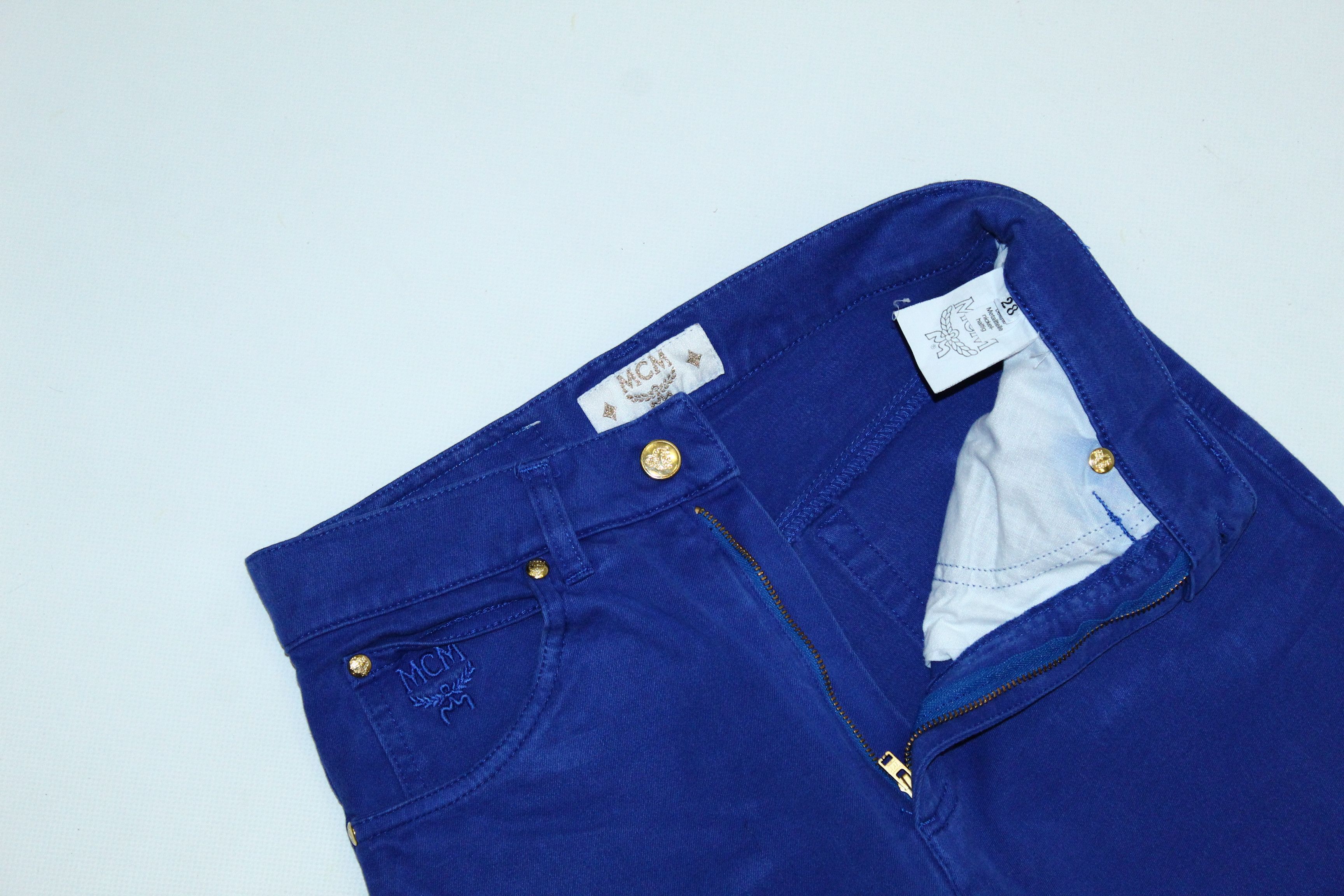 MCM Vtg MCM Rhinestones Logo Garment Dyed Mom Jeans Size 28" / US 6 / IT 42 - 5 Thumbnail