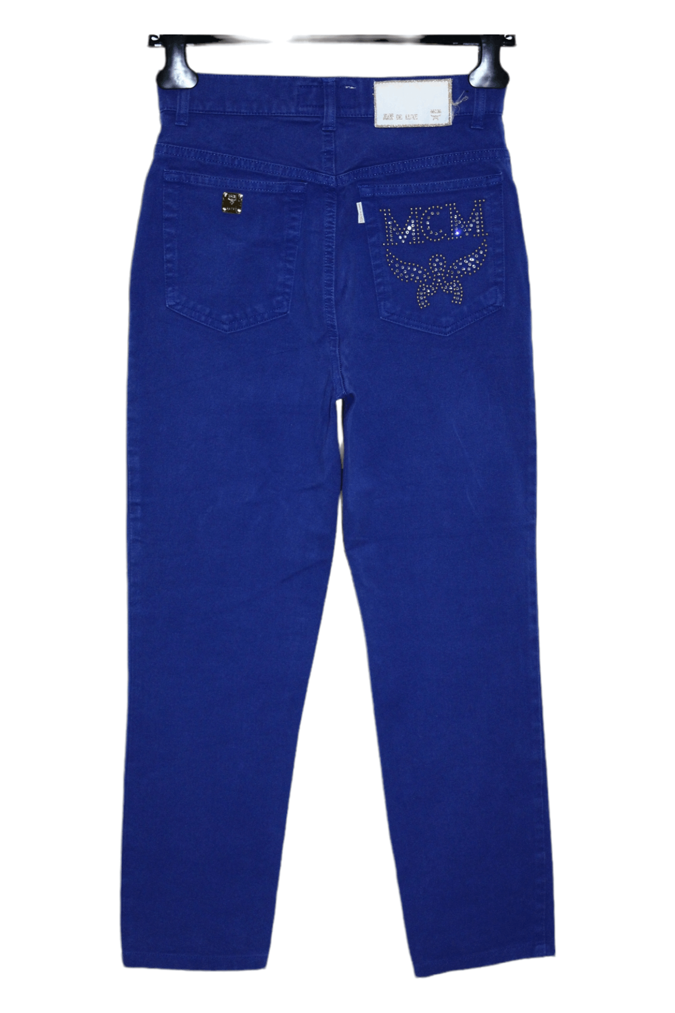 MCM Vtg MCM Rhinestones Logo Garment Dyed Mom Jeans Size 28" / US 6 / IT 42 - 1 Thumbnail