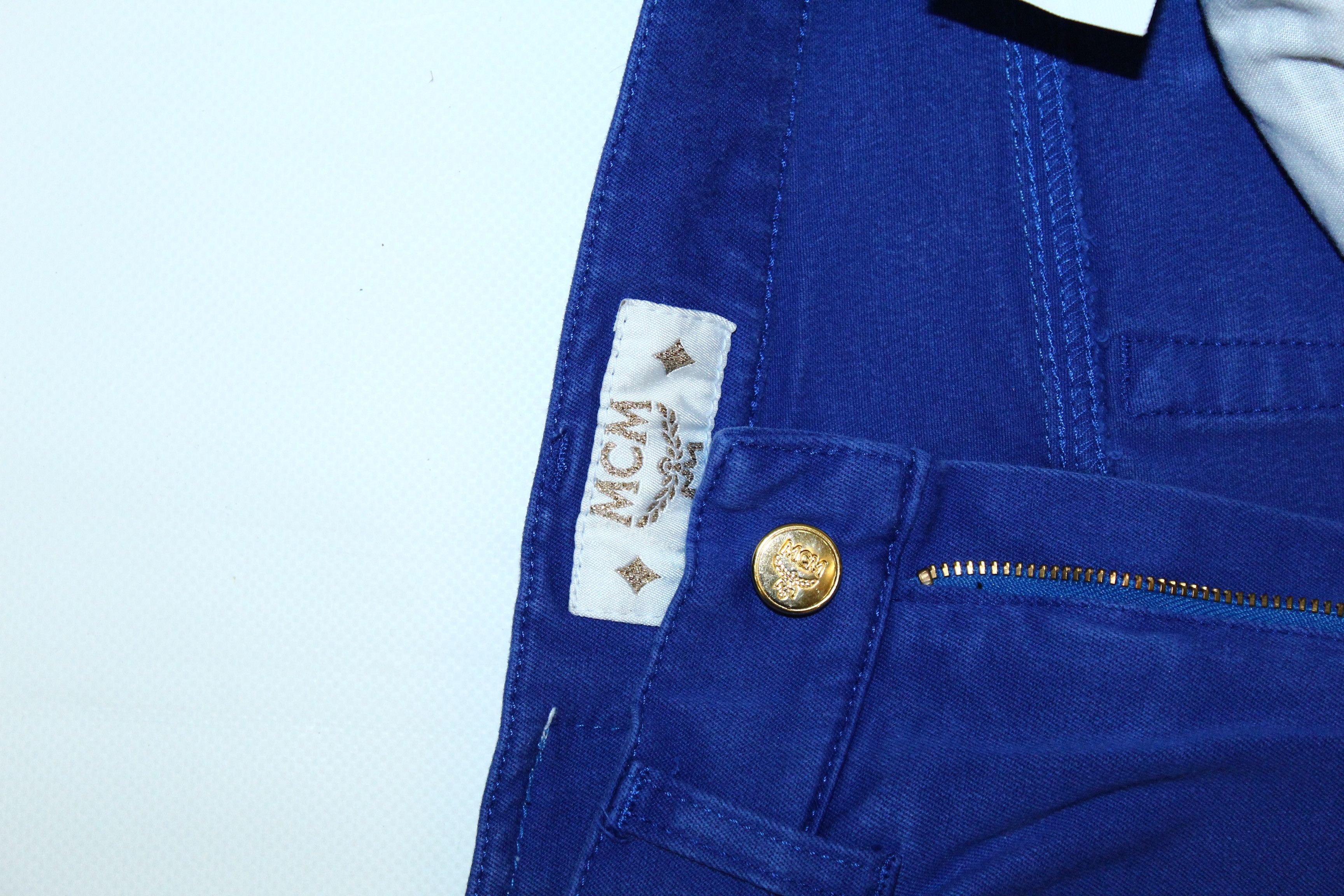 MCM Vtg MCM Rhinestones Logo Garment Dyed Mom Jeans Size 28" / US 6 / IT 42 - 6 Thumbnail