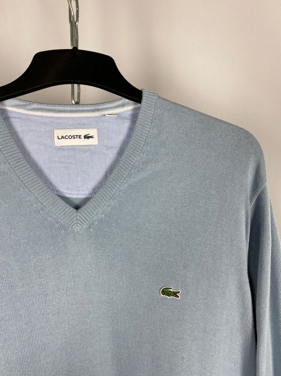 Lacoste Lacoste sweaters blue V-neck size XXL 2XL Size US XXL / EU 58 / 5 - 2 Thumbnail