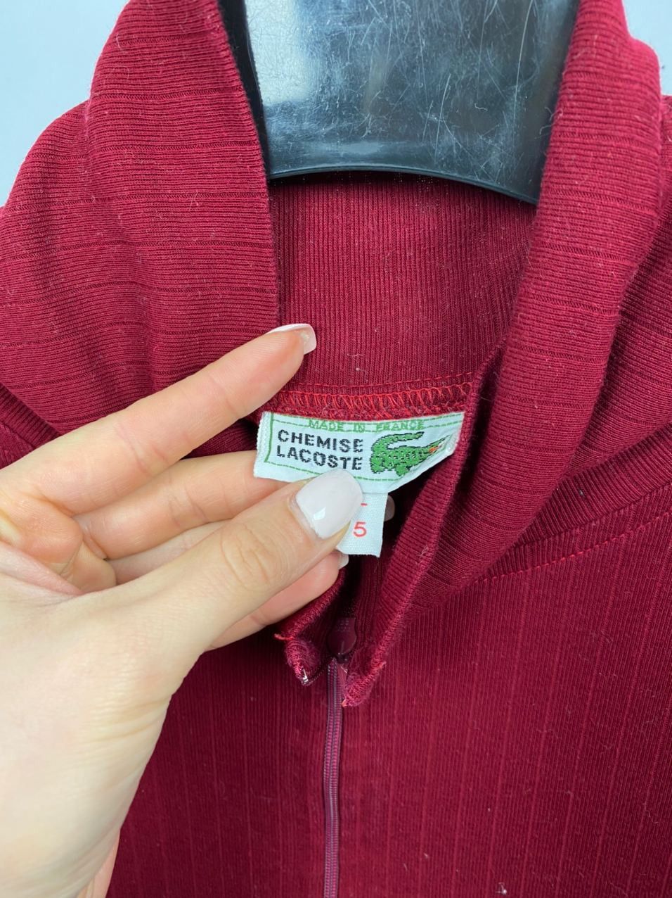 Lacoste Lacoste long sleeve zip 1/3 vintage red size 5 L Size US L / EU 52-54 / 3 - 3 Thumbnail