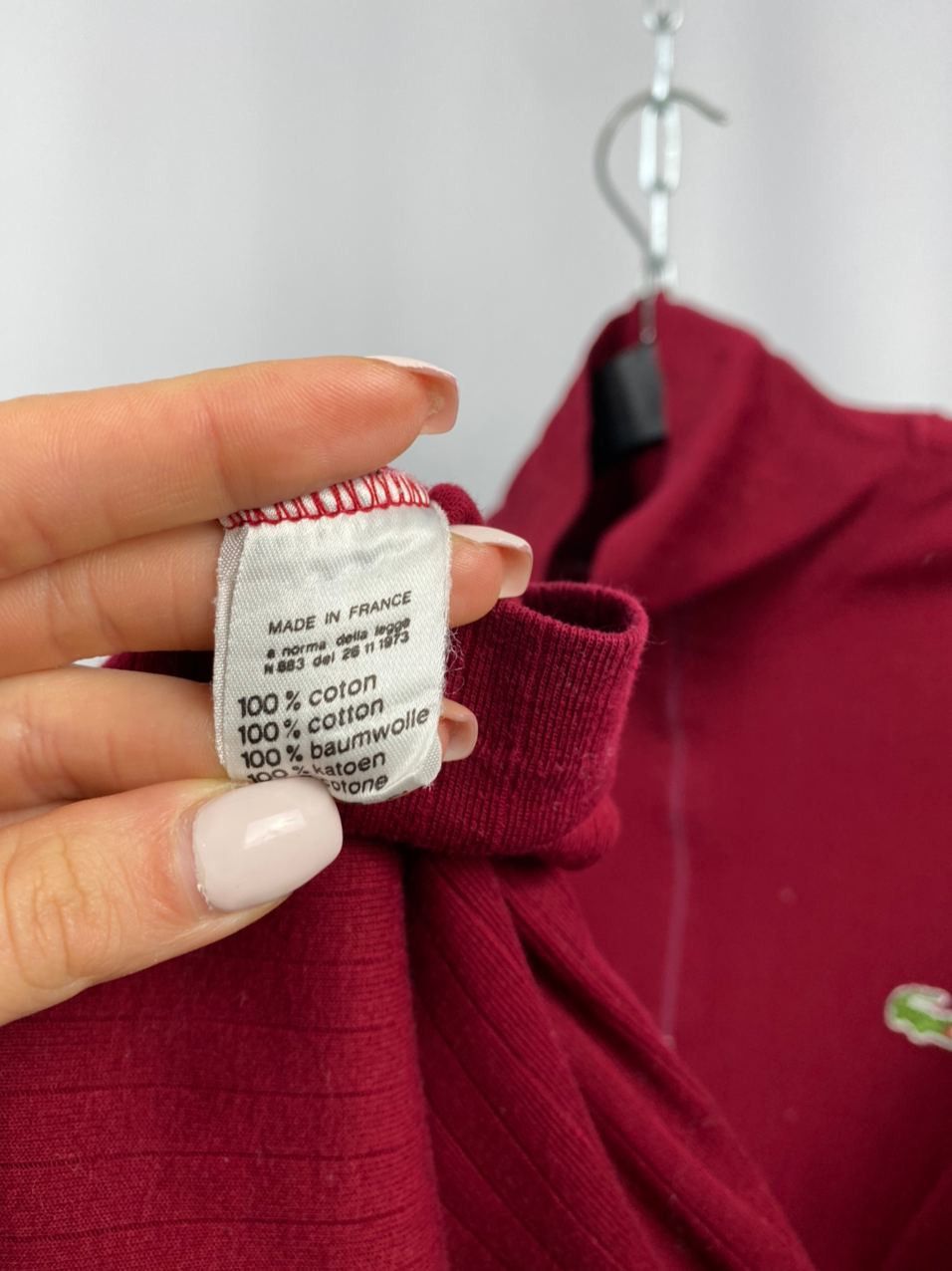 Lacoste Lacoste long sleeve zip 1/3 vintage red size 5 L Size US L / EU 52-54 / 3 - 4 Thumbnail