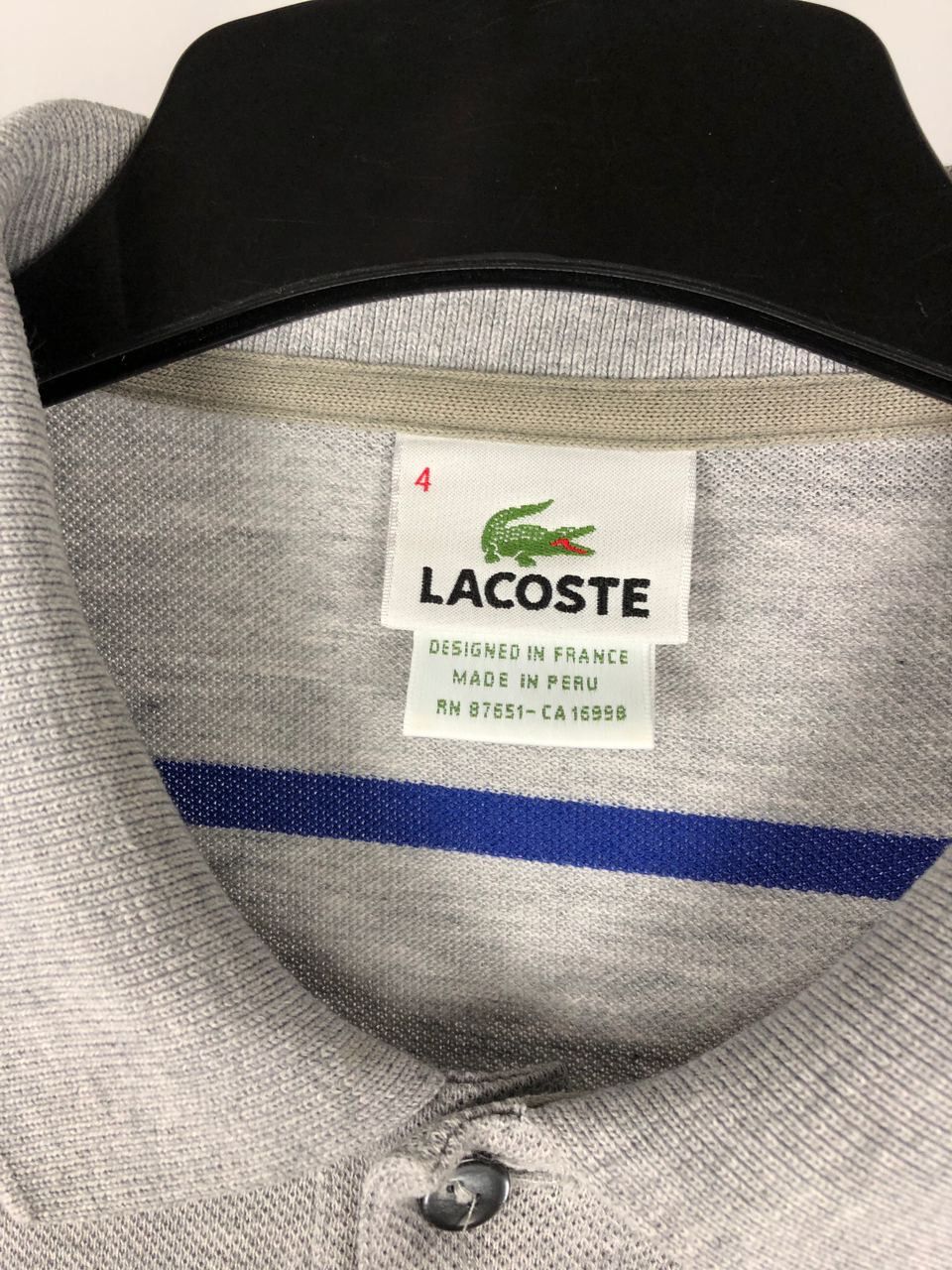 Lacoste Lacoste vintage polo Long sleeve gray size M Size US M / EU 48-50 / 2 - 3 Thumbnail