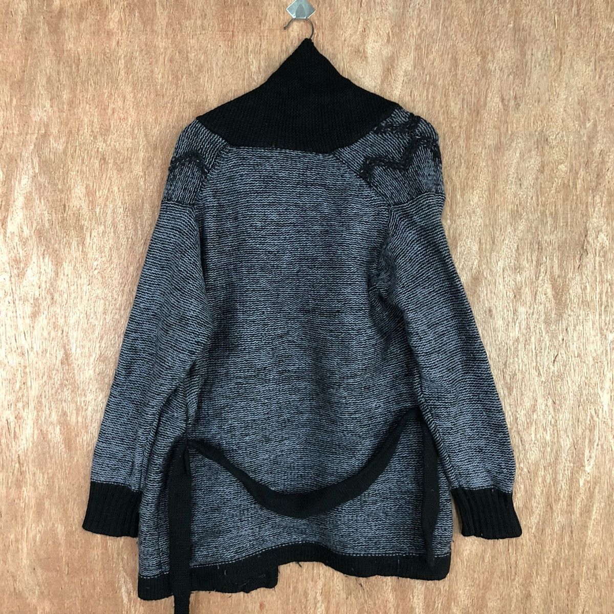 Homespun Knitwear Japan Black art cable knitwear Cardigan #H0101 Size US M / EU 48-50 / 2 - 12 Thumbnail