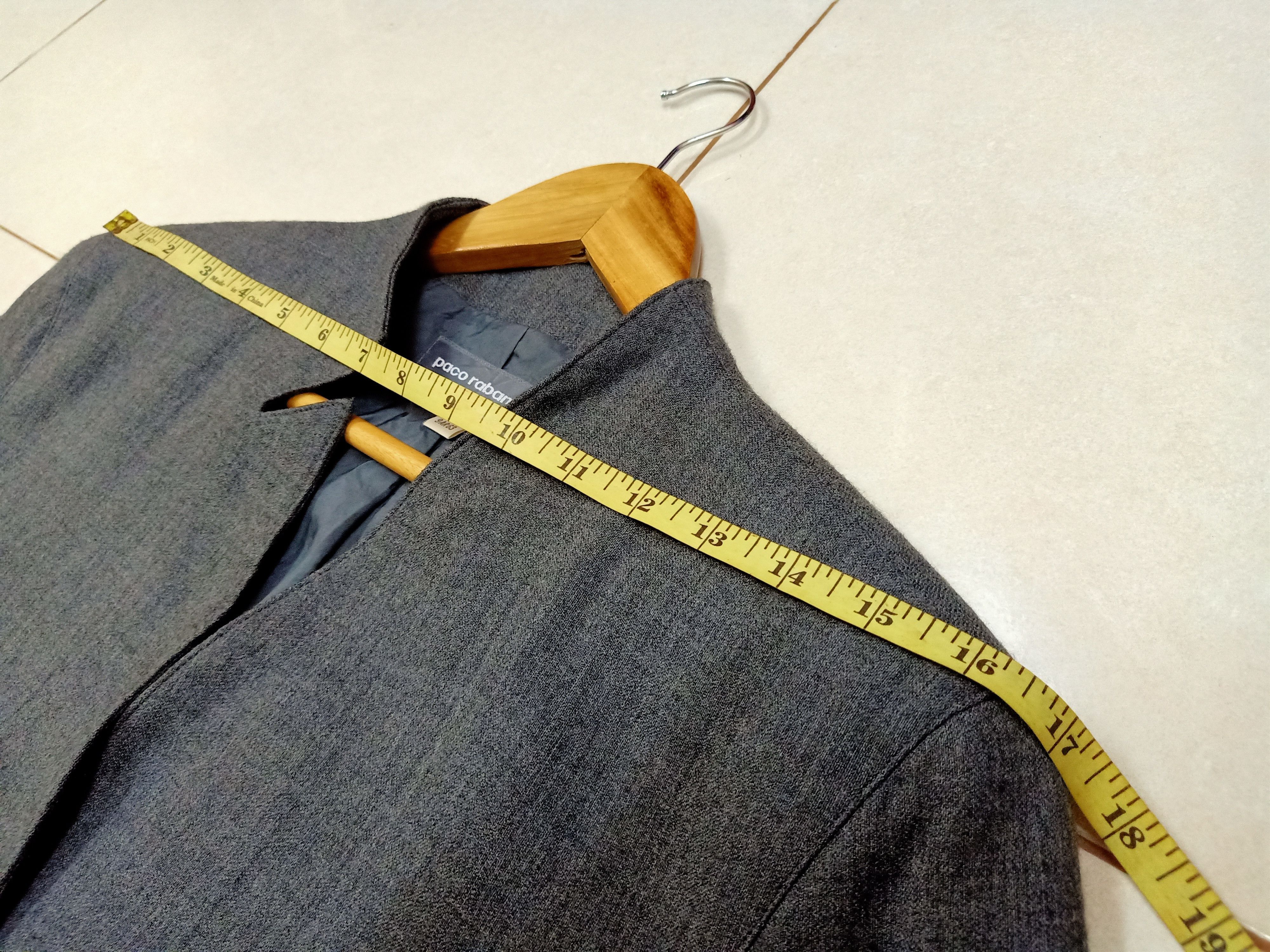 Paco Rabanne PACO RABANNE Gray Crop Jacket Size L / US 10 / IT 46 - 17 Thumbnail
