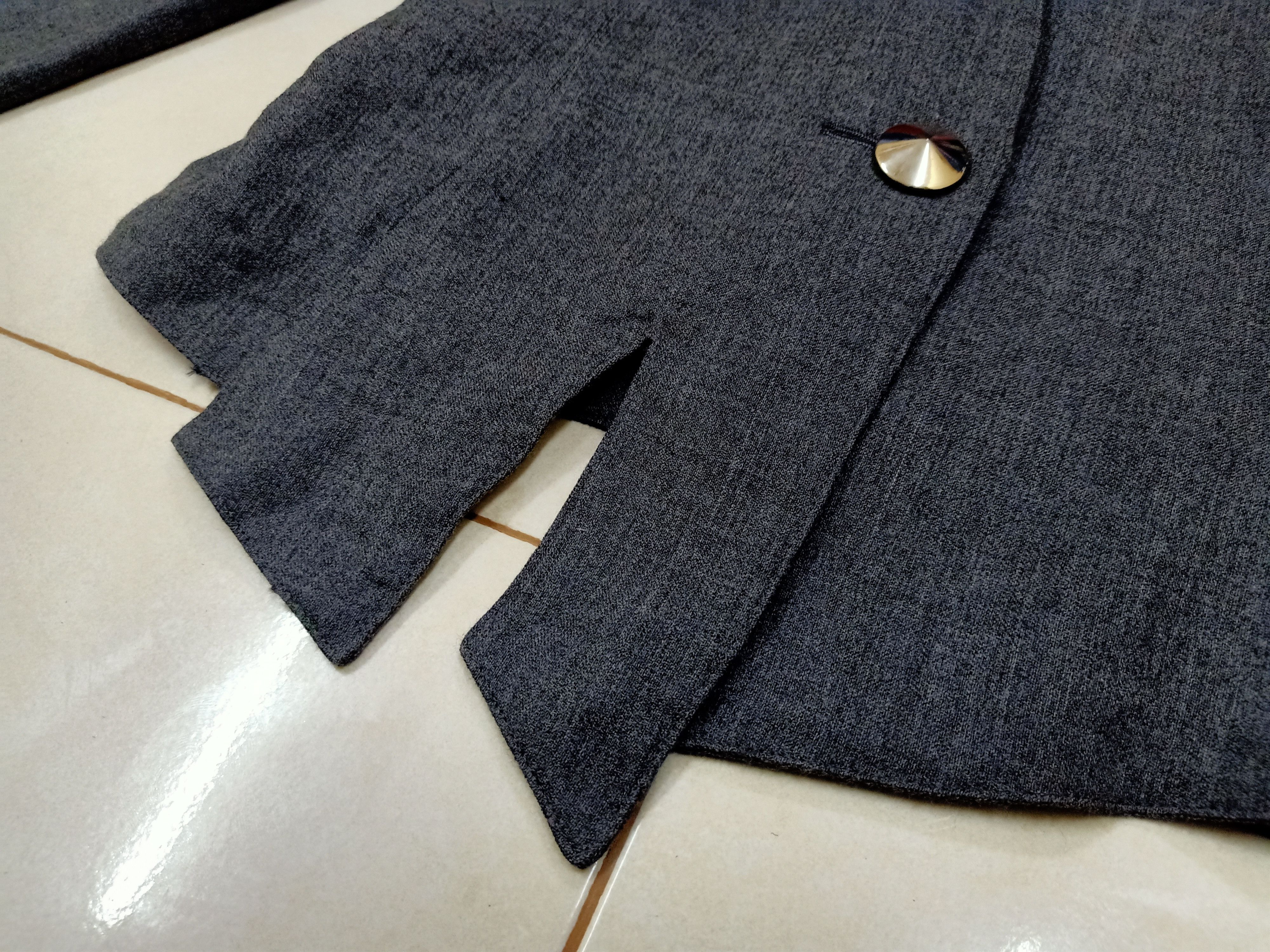 Paco Rabanne PACO RABANNE Gray Crop Jacket Size L / US 10 / IT 46 - 14 Thumbnail