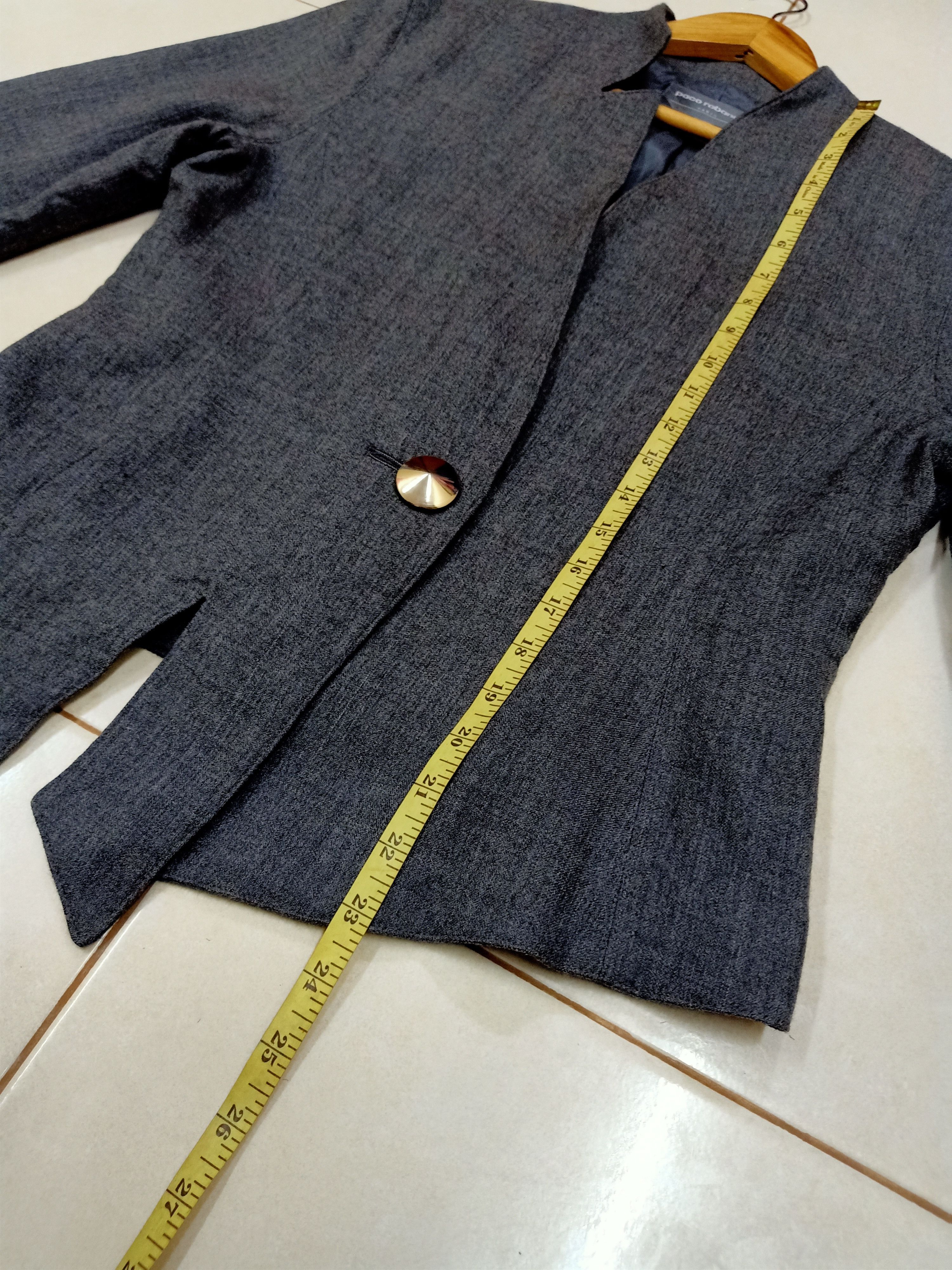 Paco Rabanne PACO RABANNE Gray Crop Jacket Size L / US 10 / IT 46 - 16 Thumbnail