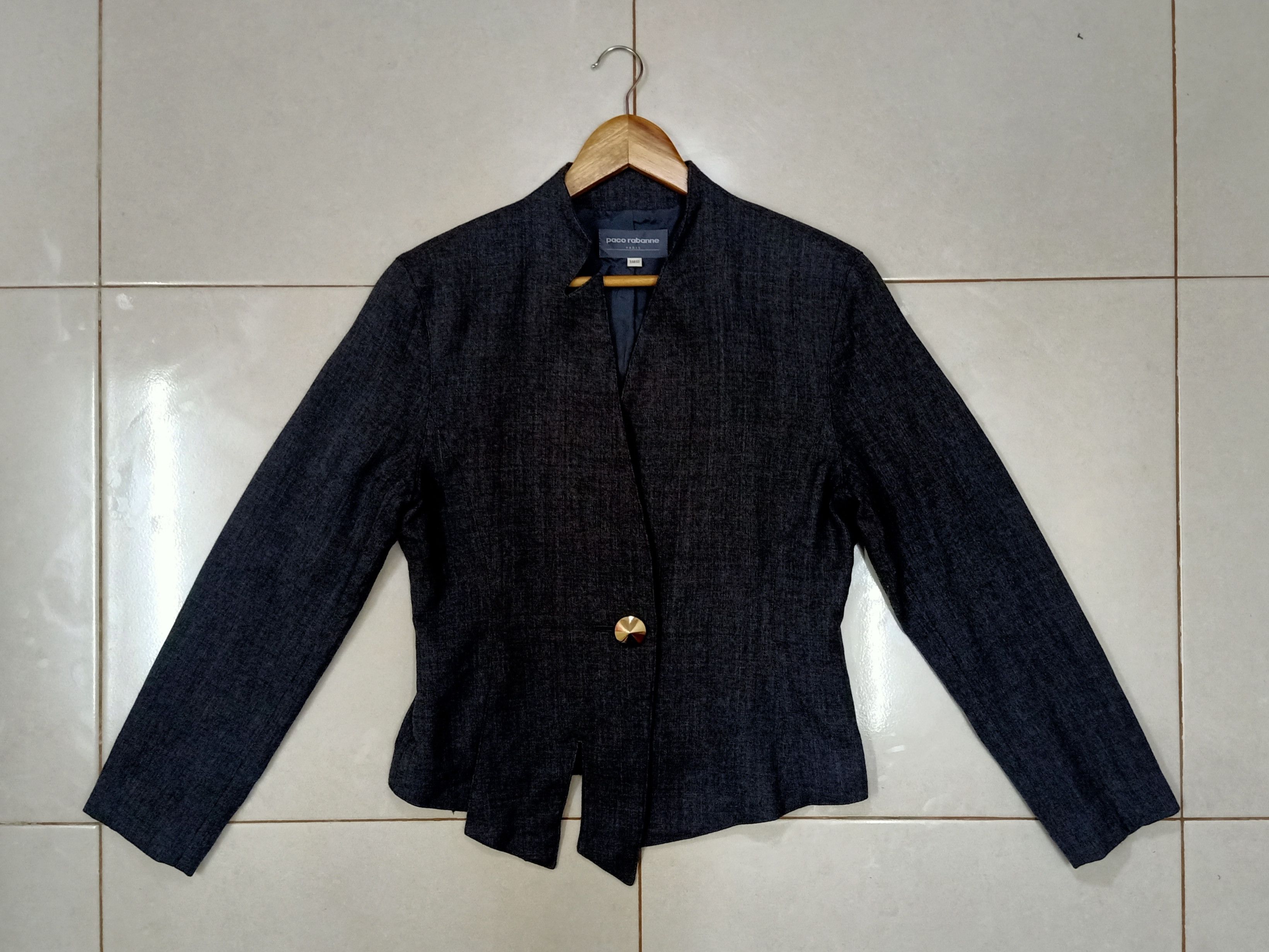 Paco Rabanne PACO RABANNE Gray Crop Jacket Size L / US 10 / IT 46 - 6 Thumbnail