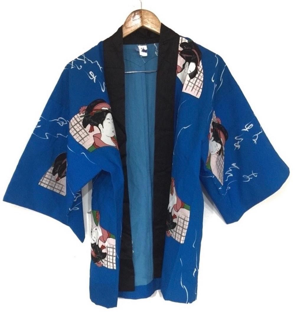 Blue Blue Japan × Japanese Brand × Vintage Vintage kimono Geisha big logo Size US M / EU 48-50 / 2 - 1 Thumbnail