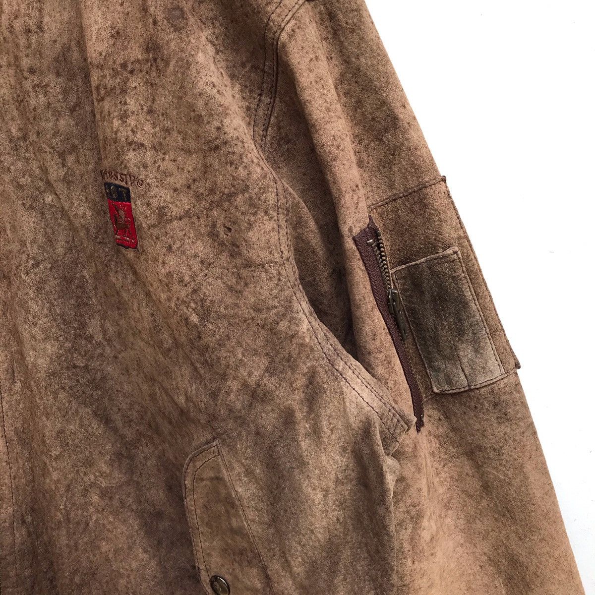 Genuine Leather Vintage Ane C Dote Leather Bomber Jacket Size US L / EU 52-54 / 3 - 5 Thumbnail