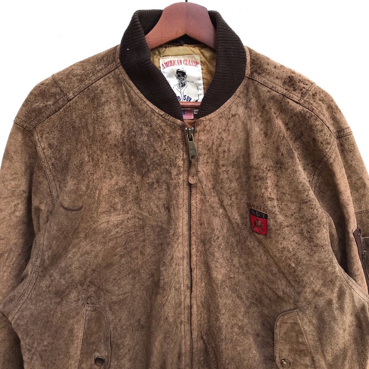 Genuine Leather Vintage Ane C Dote Leather Bomber Jacket Size US L / EU 52-54 / 3 - 4 Thumbnail