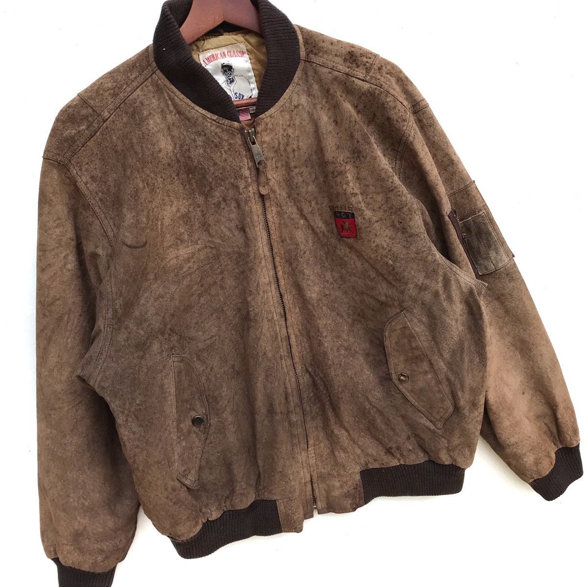Genuine Leather Vintage Ane C Dote Leather Bomber Jacket Size US L / EU 52-54 / 3 - 2 Thumbnail