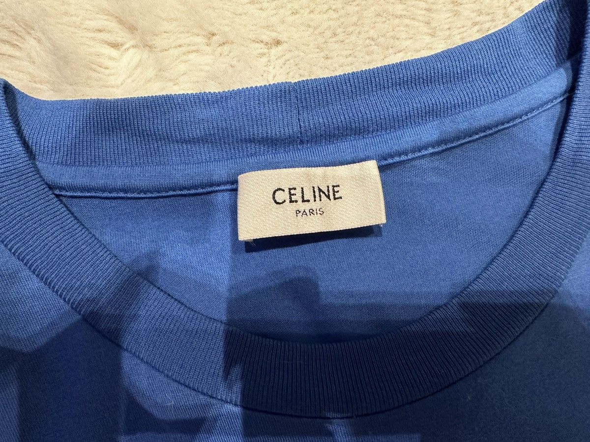 Celine Celine by Hedi Slimane Blue logo t shirt tee size M Size US M / EU 48-50 / 2 - 7 Thumbnail