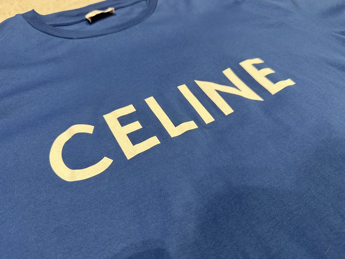 Celine Celine by Hedi Slimane Blue logo t shirt tee size M Size US M / EU 48-50 / 2 - 6 Thumbnail