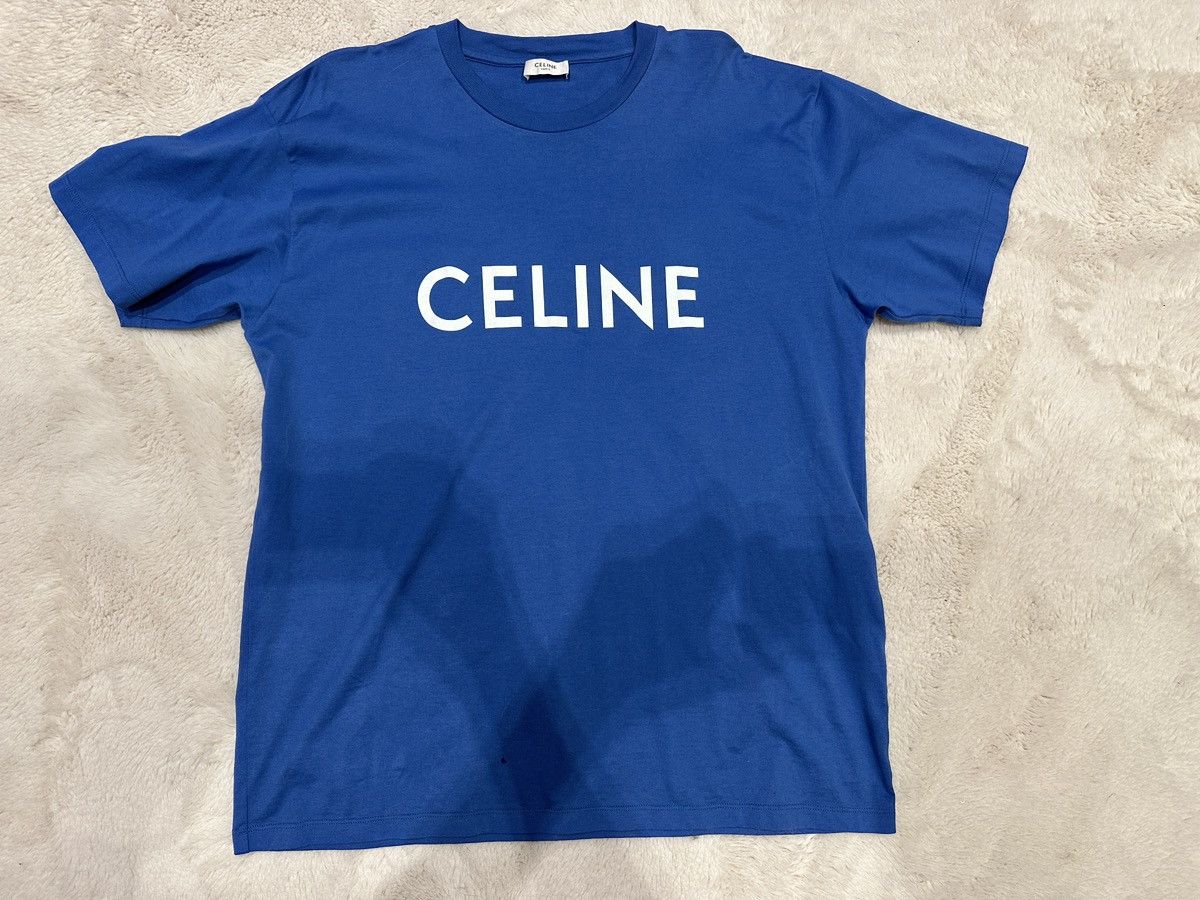 Celine Celine by Hedi Slimane Blue logo t shirt tee size M Size US M / EU 48-50 / 2 - 4 Thumbnail
