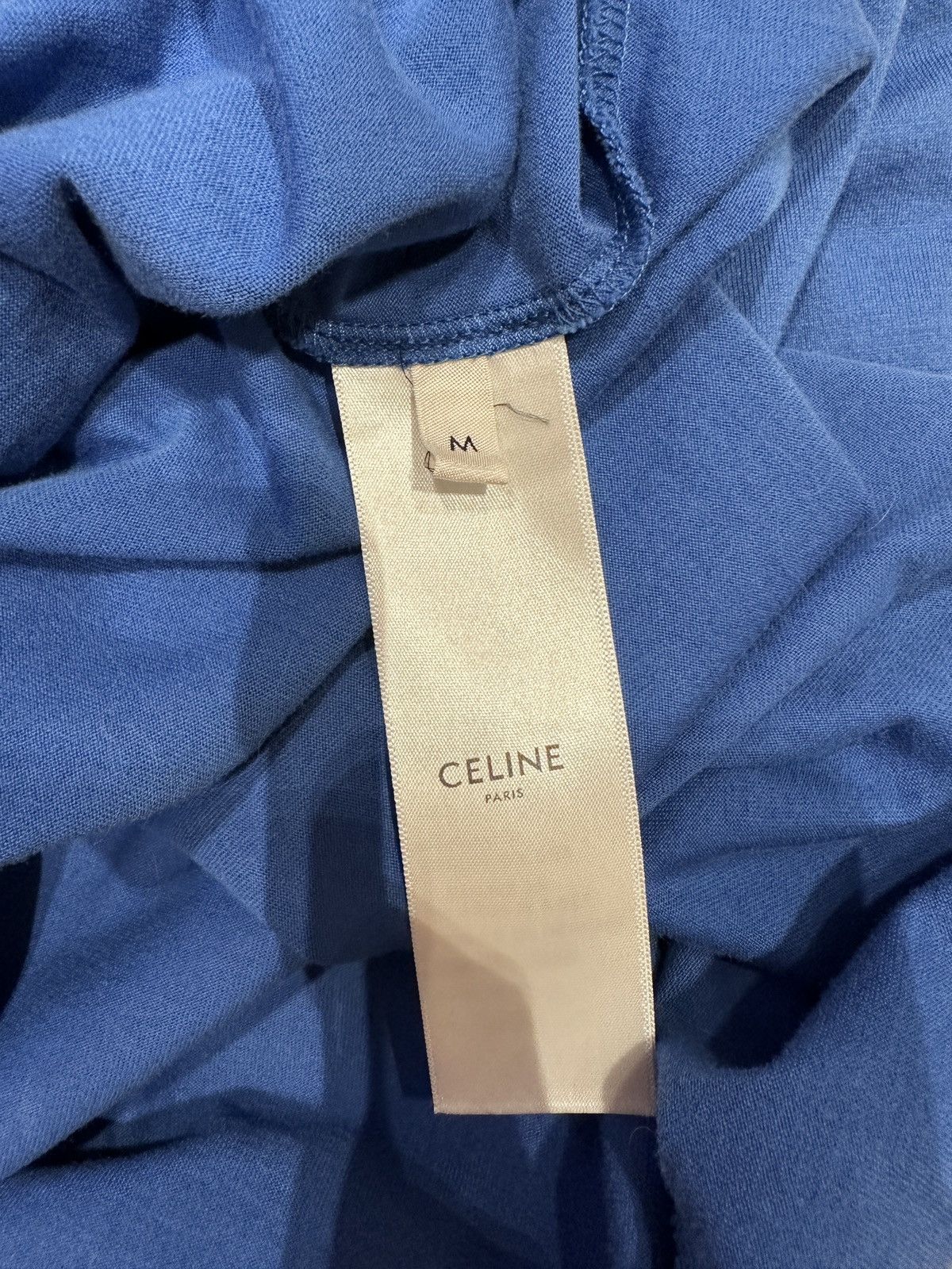 Celine Celine by Hedi Slimane Blue logo t shirt tee size M Size US M / EU 48-50 / 2 - 8 Thumbnail