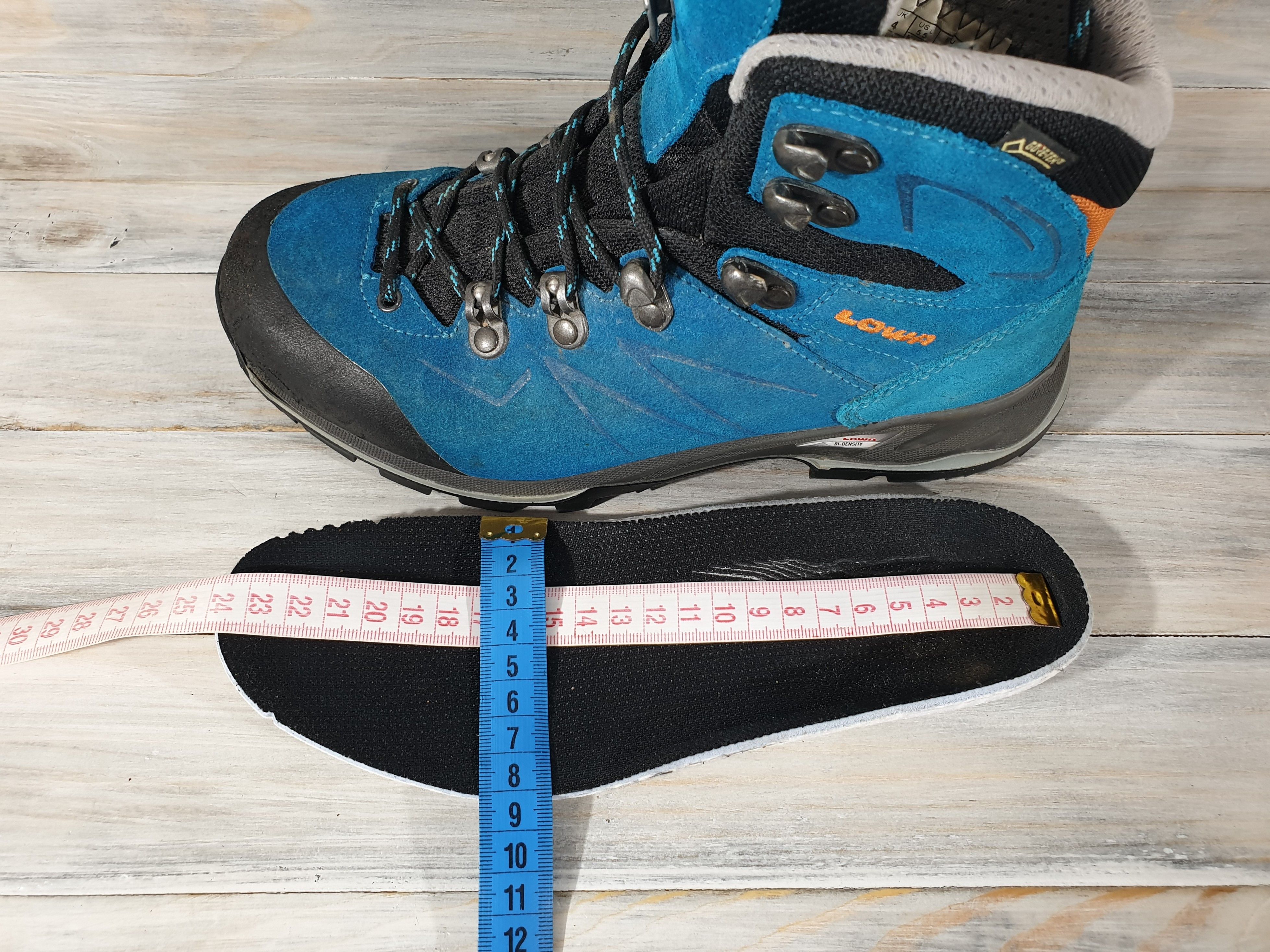 Goretex Lowa Badia GTX Ws Gore-Tex Trekking Boots Turquoise/Mandarin Size US 5.5 / IT 35.5 - 12 Thumbnail