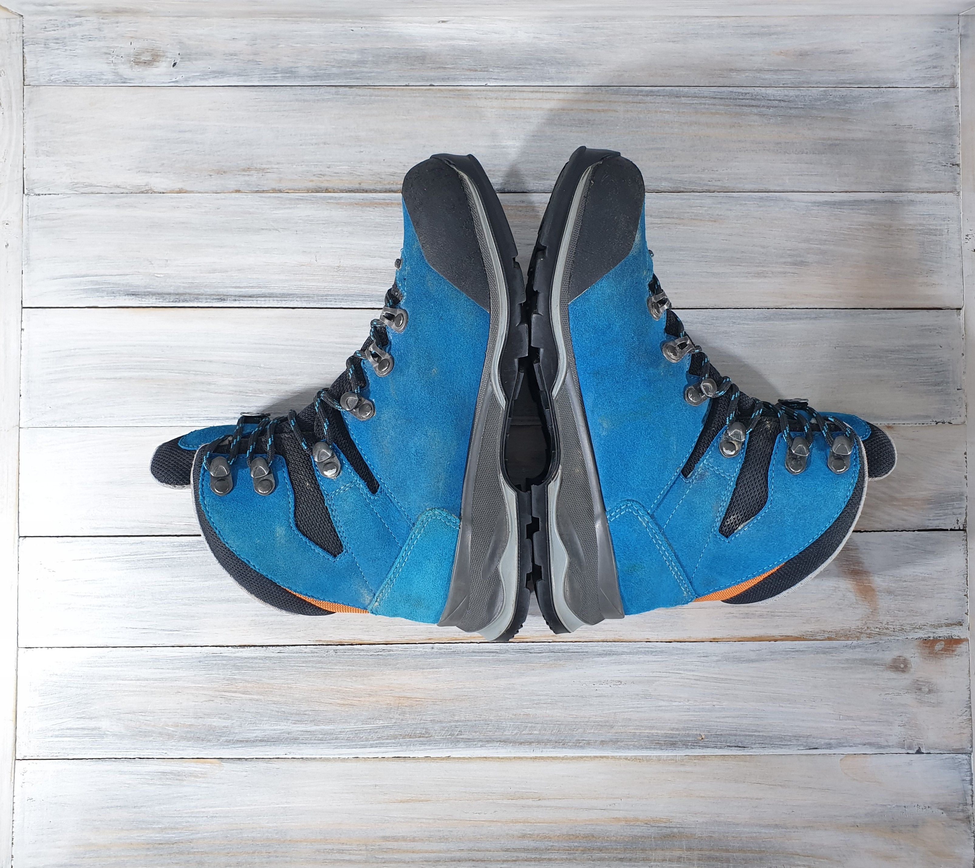 Goretex Lowa Badia GTX Ws Gore-Tex Trekking Boots Turquoise/Mandarin Size US 5.5 / IT 35.5 - 7 Thumbnail