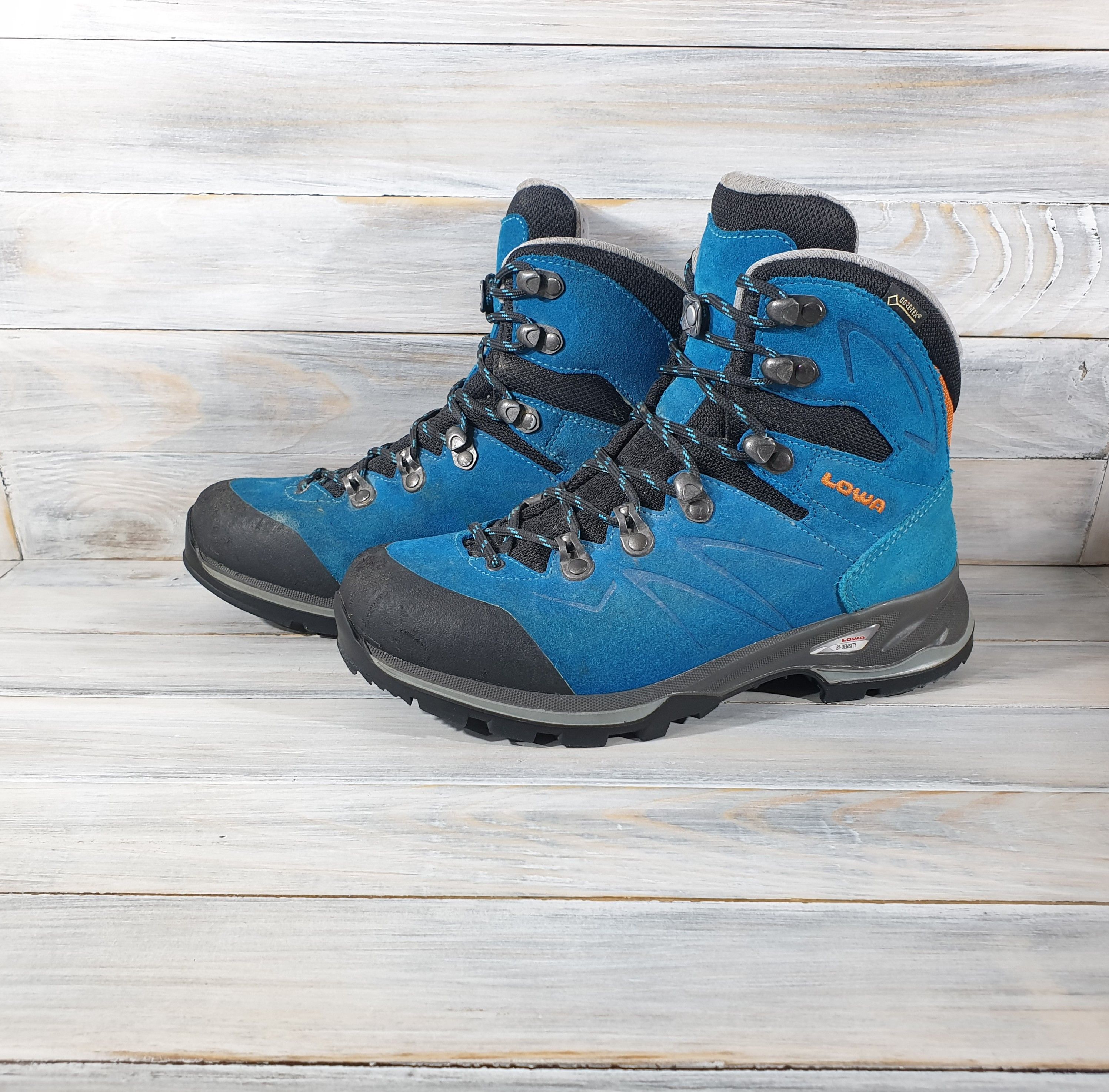 Goretex Lowa Badia GTX Ws Gore-Tex Trekking Boots Turquoise/Mandarin Size US 5.5 / IT 35.5 - 5 Thumbnail