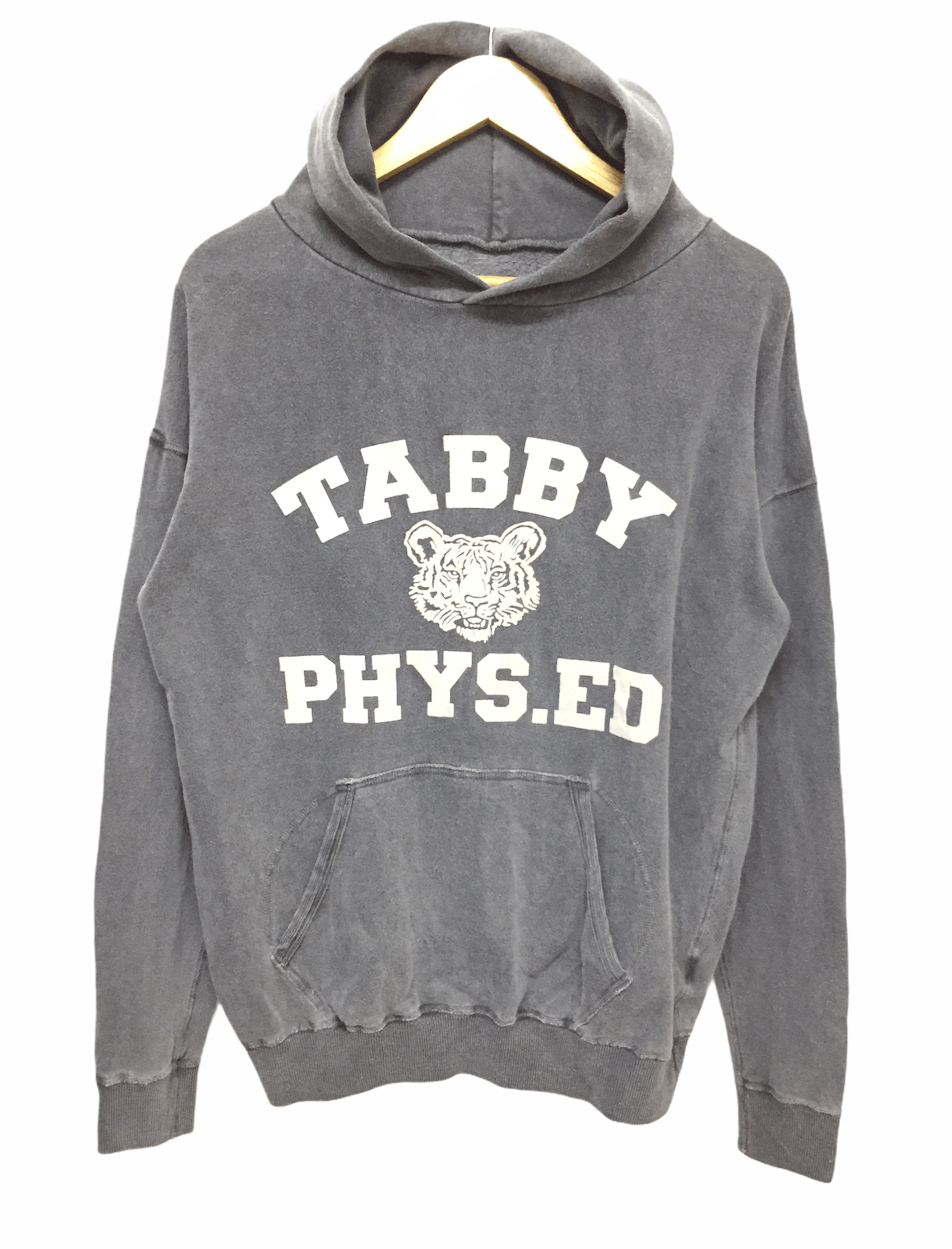 J.S. Homestead TABBY PHYS.ED velvet print Vintage Gray hoodie Size US M / EU 48-50 / 2 - 2 Thumbnail