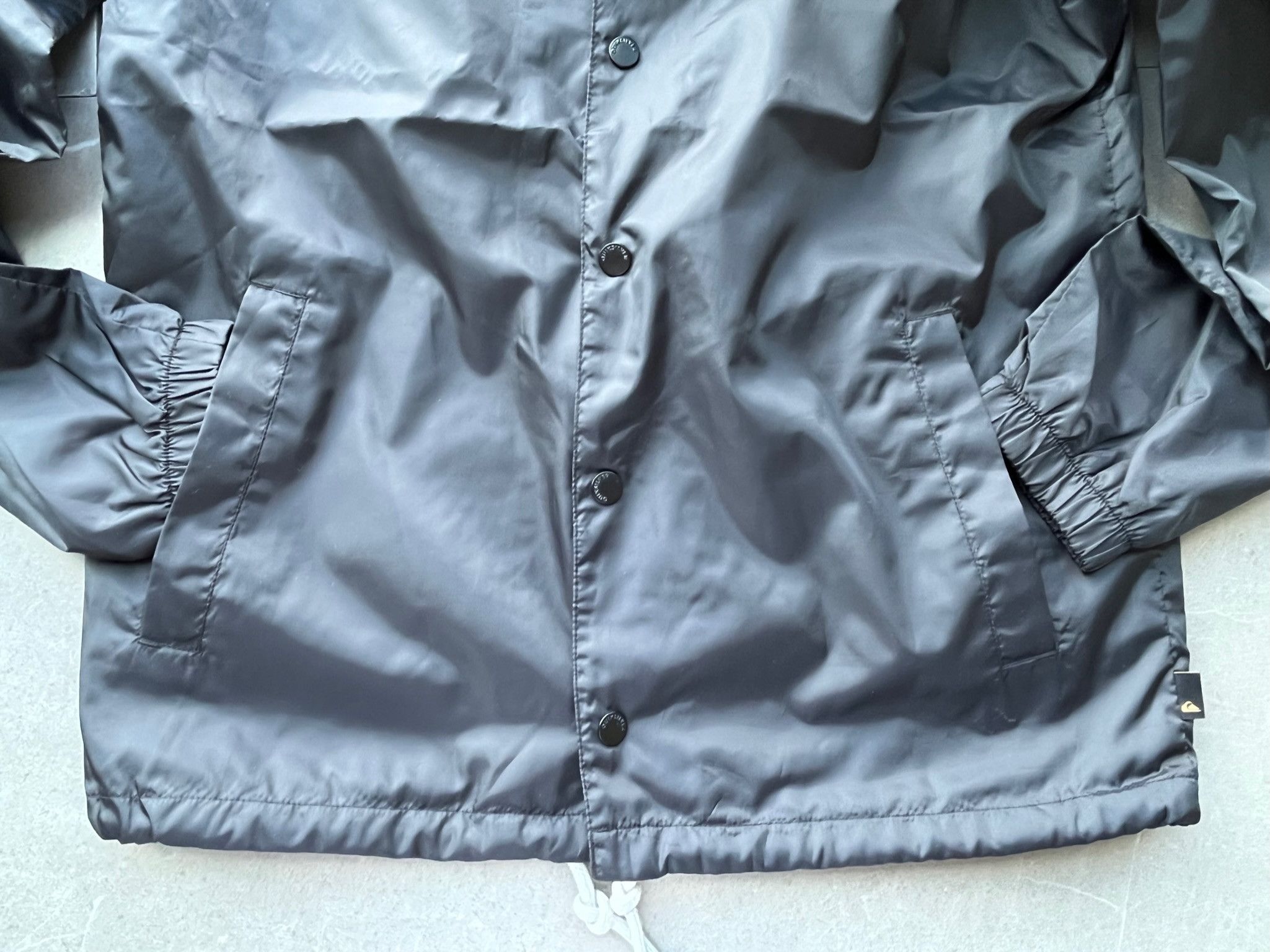 Quiksilver Quiksilver Black Windproof Beach Surfing Skate Coach Jacket Size US S / EU 44-46 / 1 - 16 Thumbnail