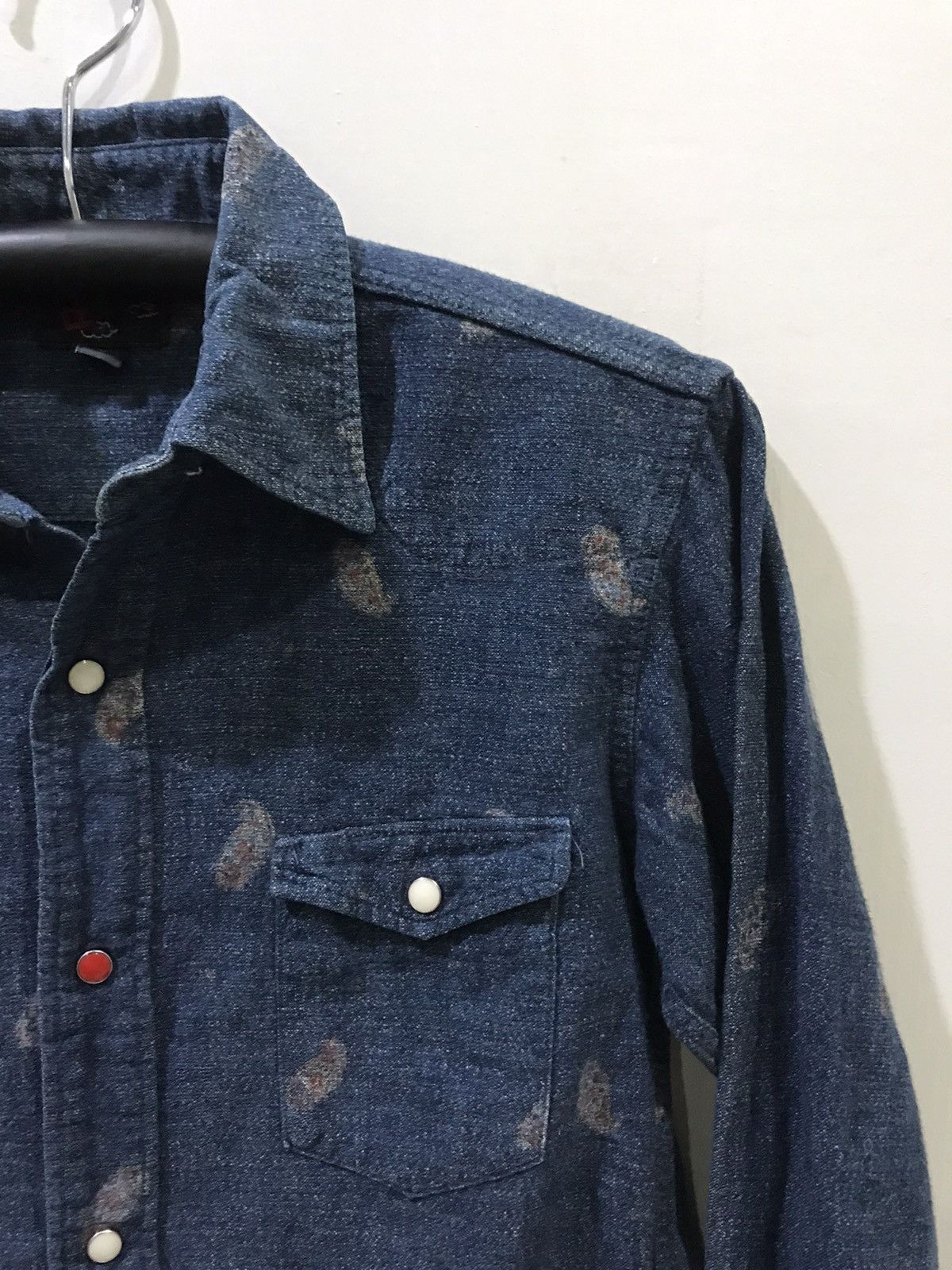 45rpm 45rpm Japan Full Print Logo Indigo Red Eye Western Shirt Size US S / EU 44-46 / 1 - 3 Thumbnail