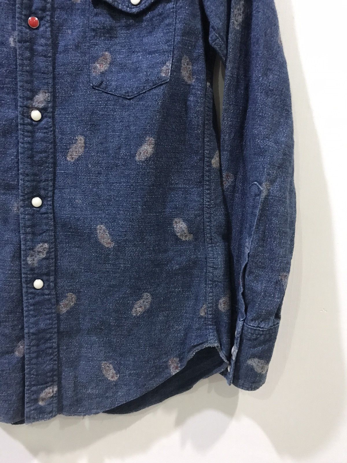 45rpm 45rpm Japan Full Print Logo Indigo Red Eye Western Shirt Size US S / EU 44-46 / 1 - 5 Thumbnail